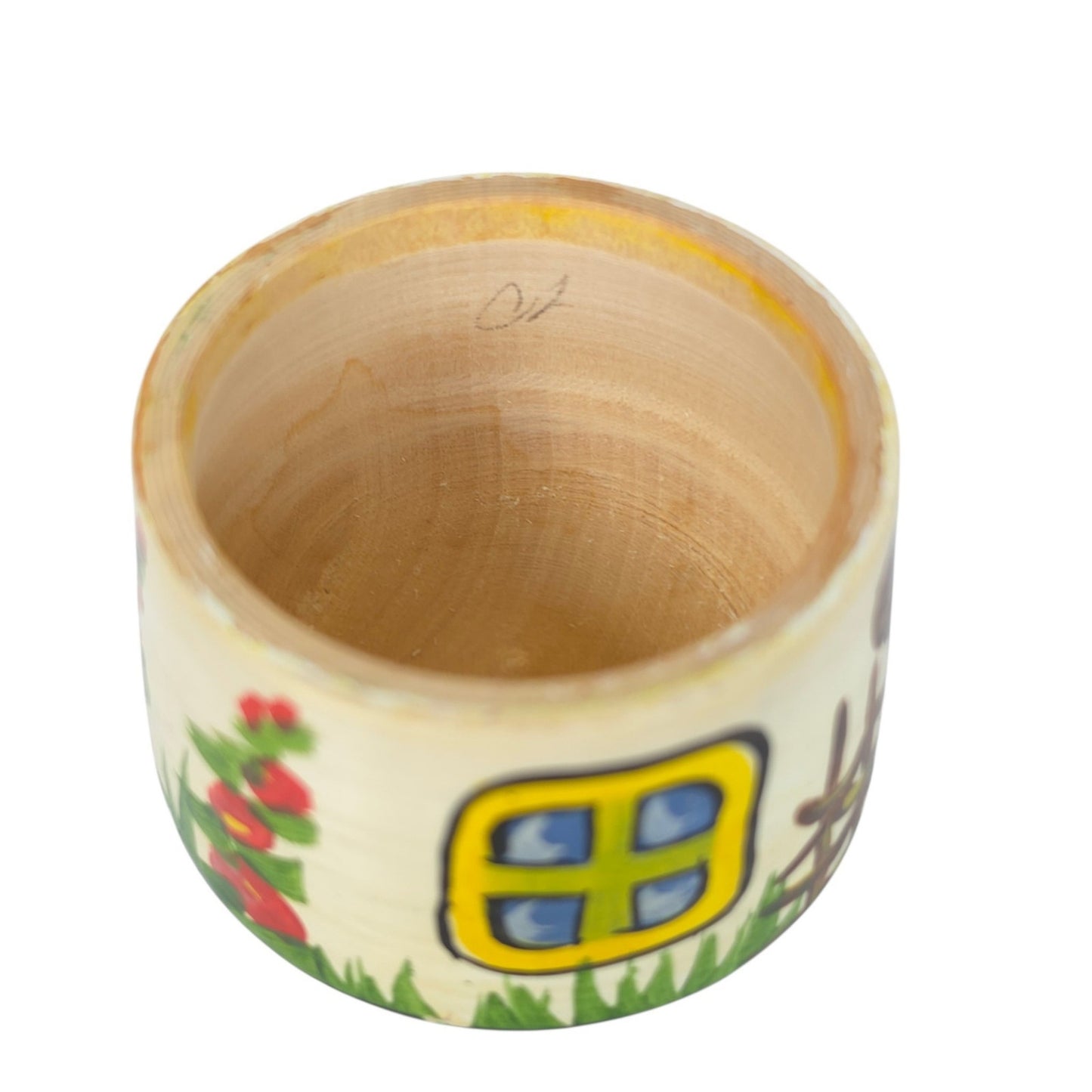 Vintage Wooden Trinket Box Ukraine Folk Art Khata Storks Hand Painted