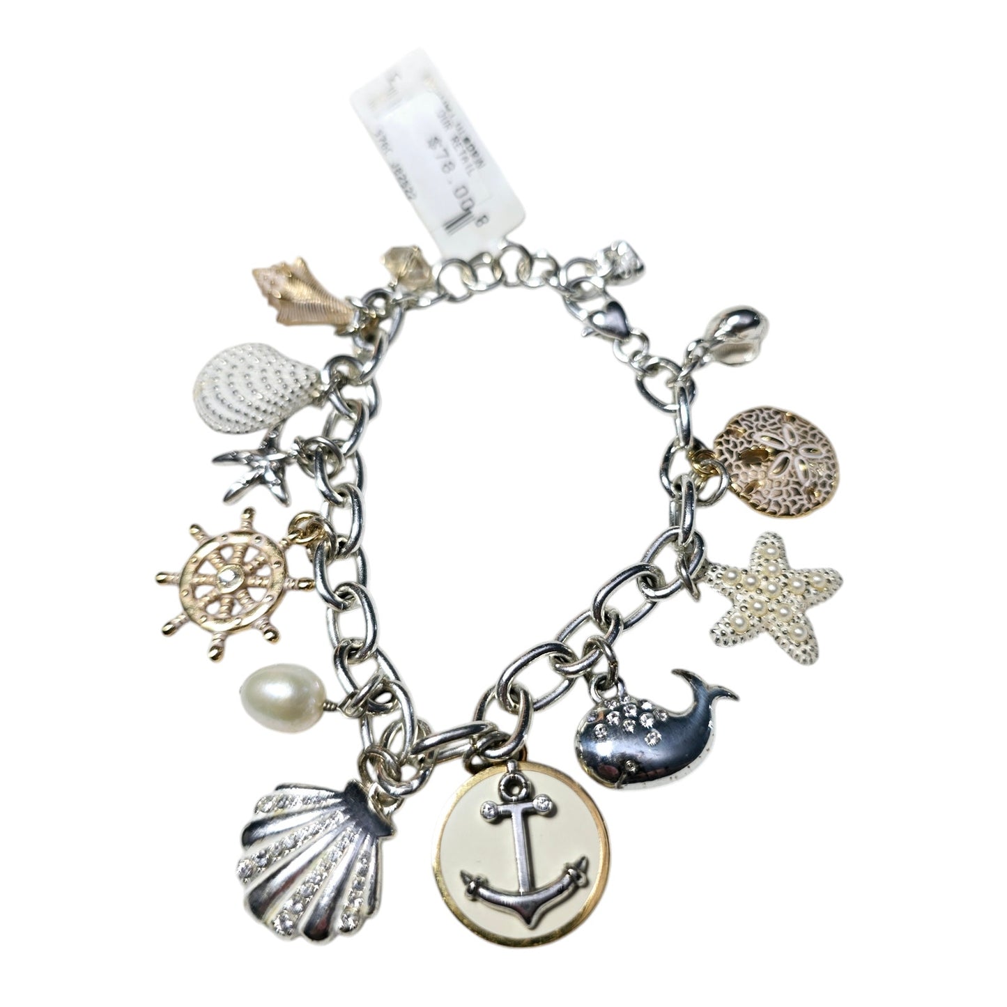 New with Tag Brighton Cape Cod Charm Bracelet with Nautical Ocean Charms