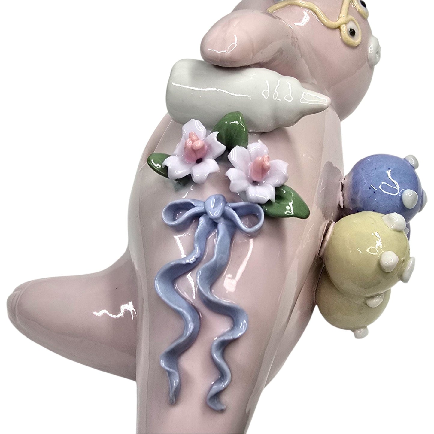 Whimsical Kitsch Pig Mom and Piglets Bank Pastel Pink Ceramic Farmhouse Decor