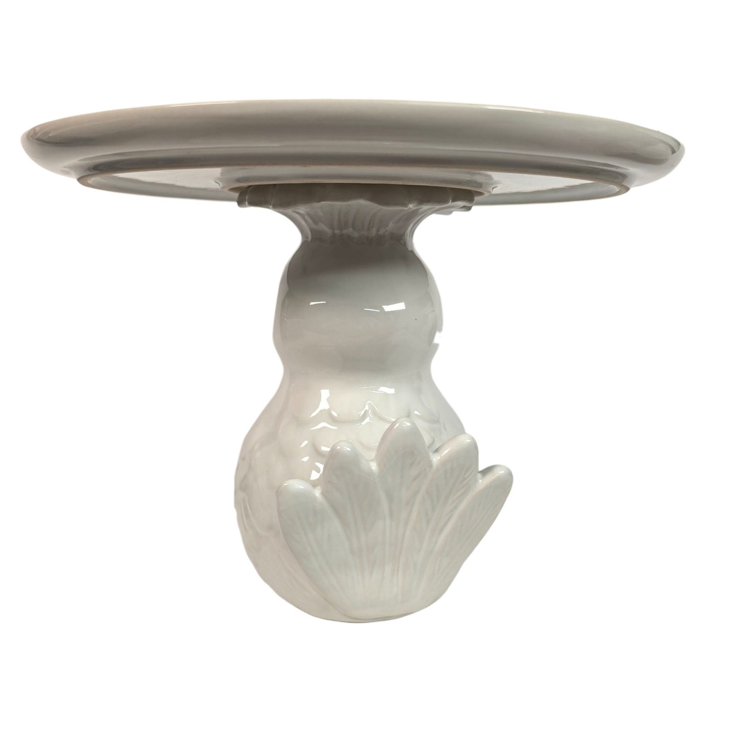 The Cellar Macy's Whimsical White Figural Toucan Ceramic Cake Stand 10.25"
