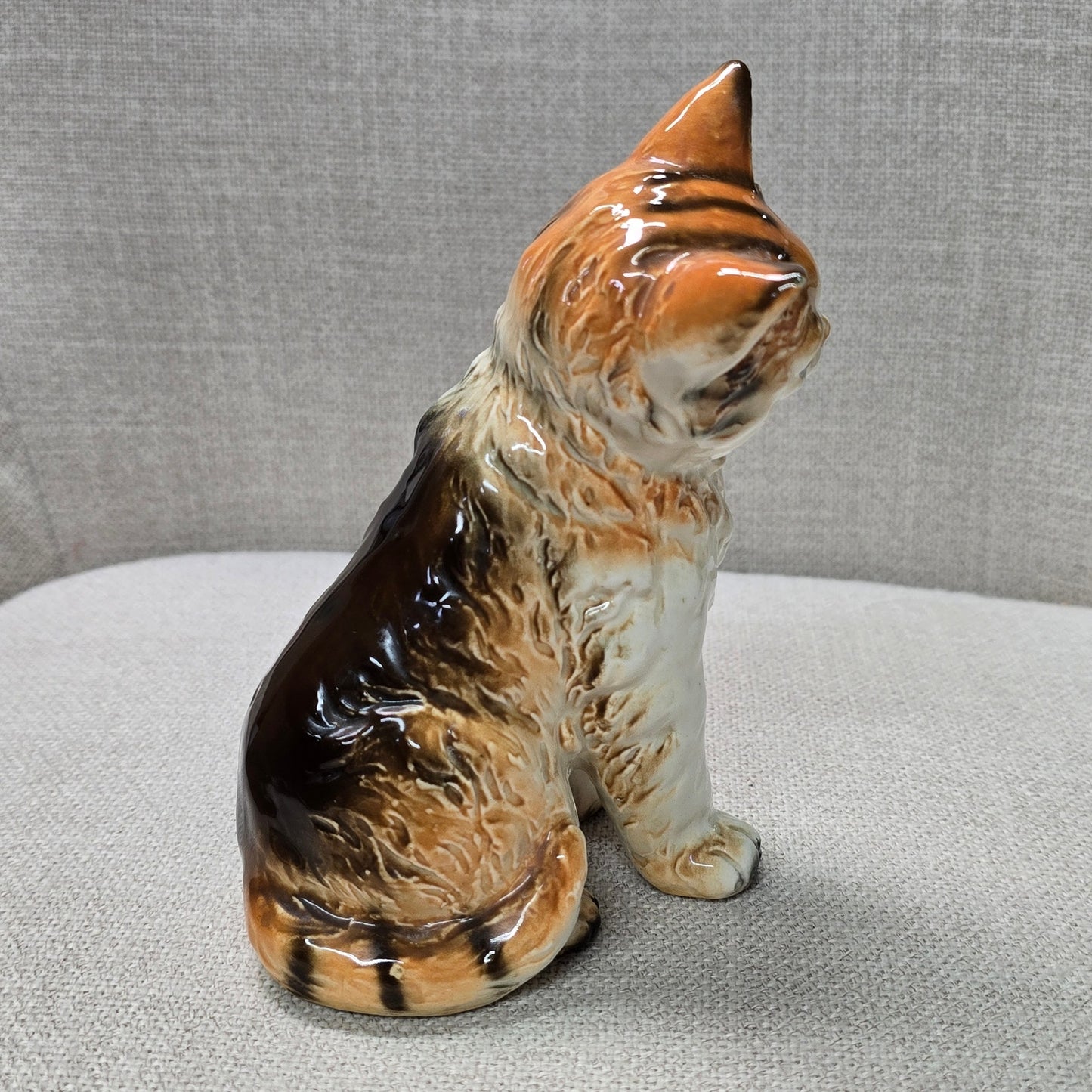 Vintage 50s Nippon Yoko Boeki Co Japan Orange Cream Cat Figurine Tabby