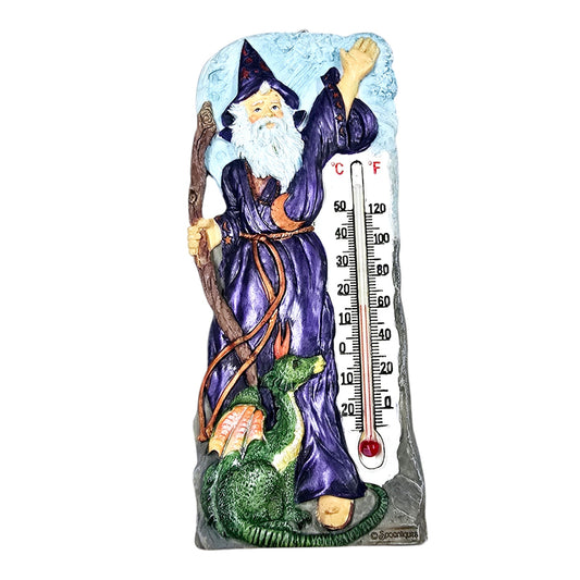 Vintage Spoontiques Ceramic Wizard Thermometer