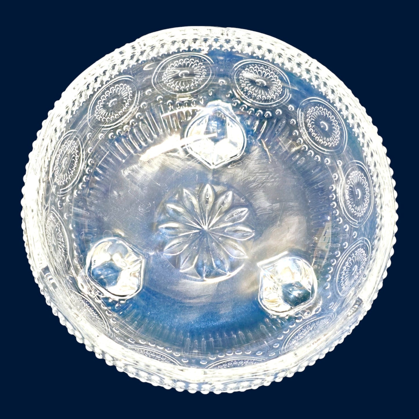 Vintage-Inspired Footed Glass Candy Jar / Trinket Box with Lid