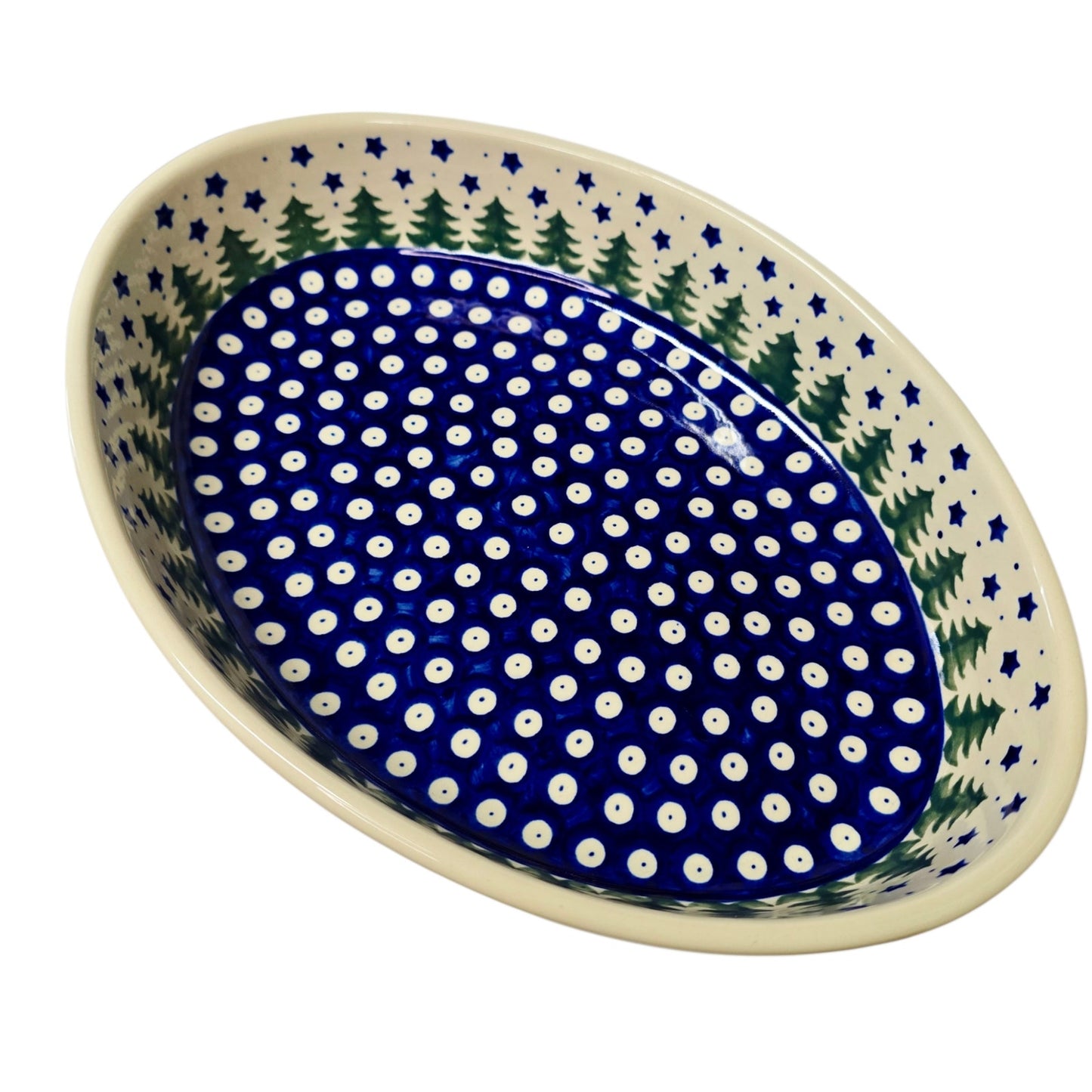(Reserved for Customer) Boleslawiec Pottery Serving Dish and Double Handle Pot