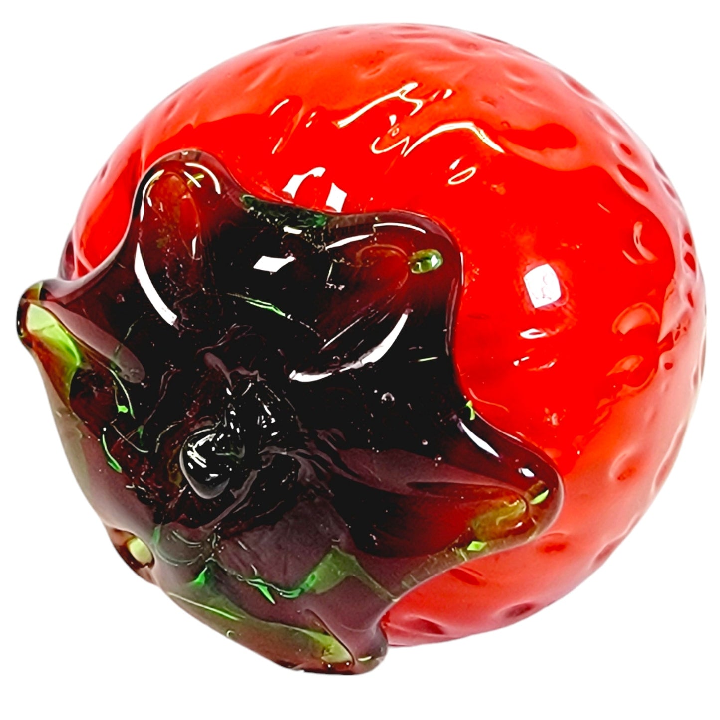 Hand Blown Art Glass Strawberry