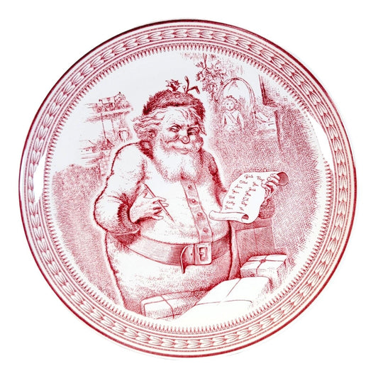 Saint Nick Christmas Plate By Spode For Williams-Sonoma 2004 Salad Plate