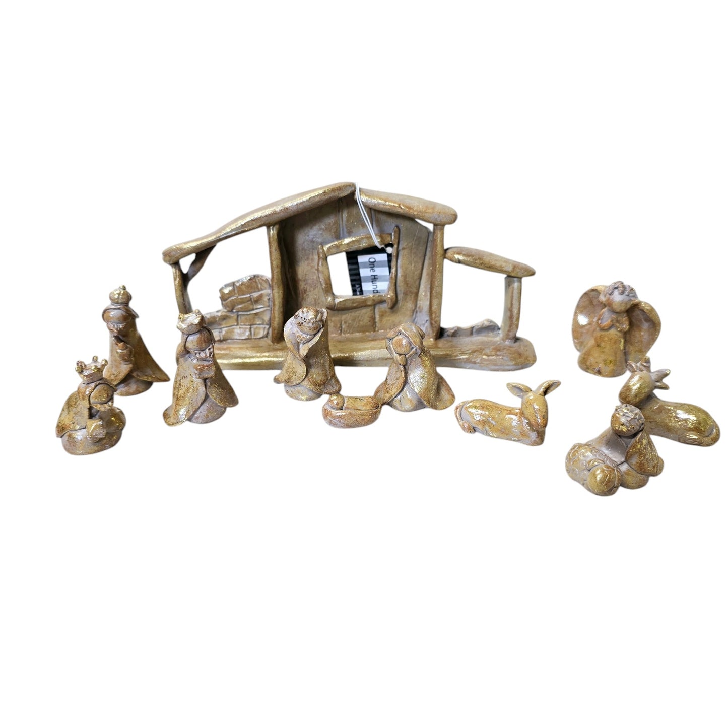 Shimmery Gold 11 Pc Nativity, by One Hundred 80 Degrees