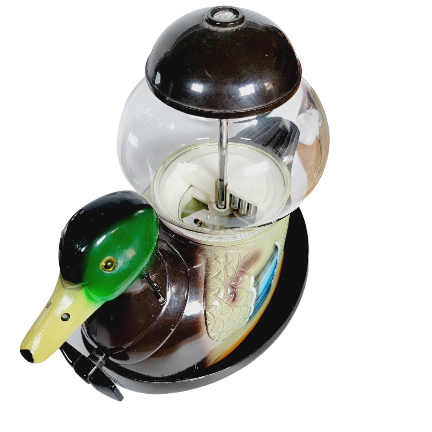 Vintage Carousel Industries Mallard Duck Gumball Coin Machine Glass Globe