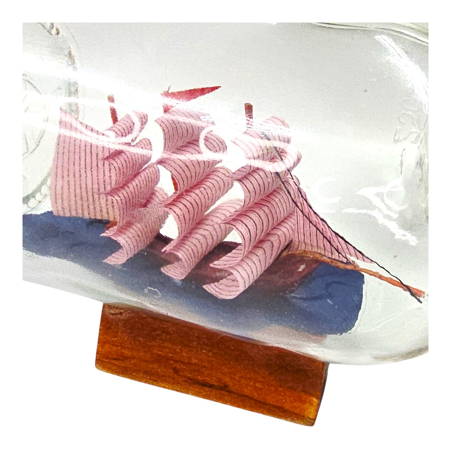 Lot 2 Ship in Bottle Nautical Sailboat House Scene Miniatures Glass Jar Decor