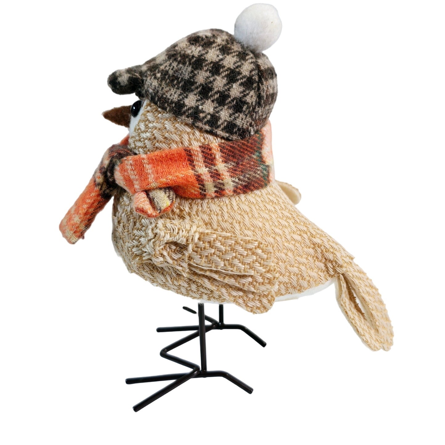 Cozy Birds Fall Thanksgiving Fabric Bird Figurine