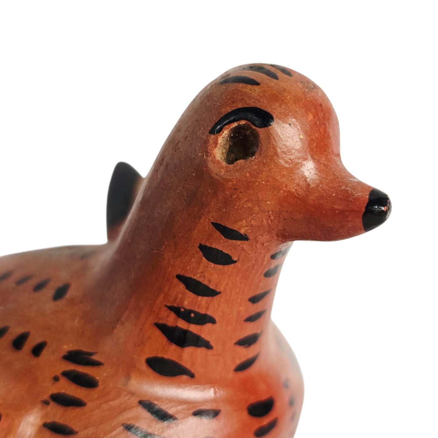 Tonala Pottery Penny Bird Mexican Folk Art Ceramic Coin Bank
