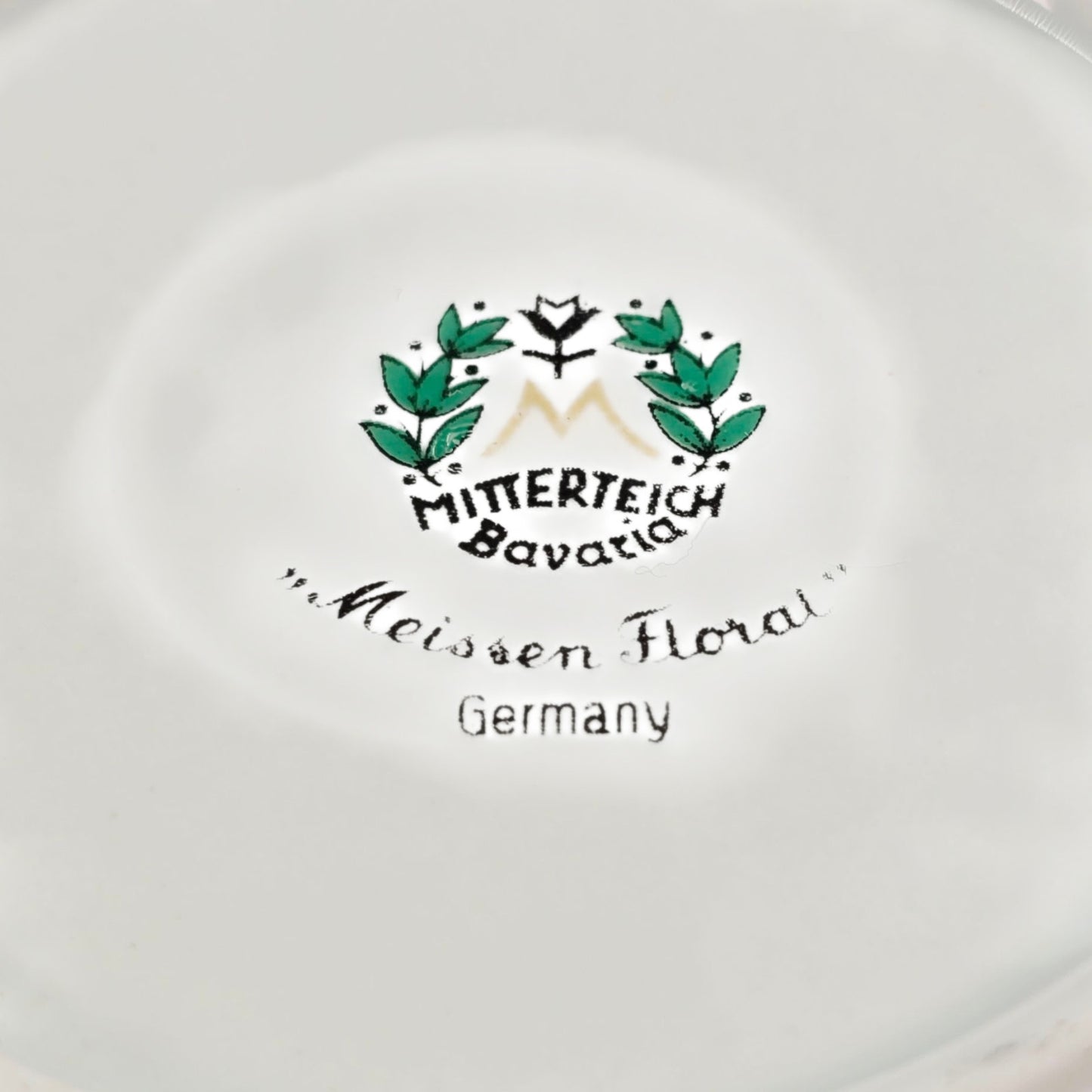 Vtg Mitterteich Bavaria "Meissen Floral" Germany Desert Fruit Bowl Trinket Dish