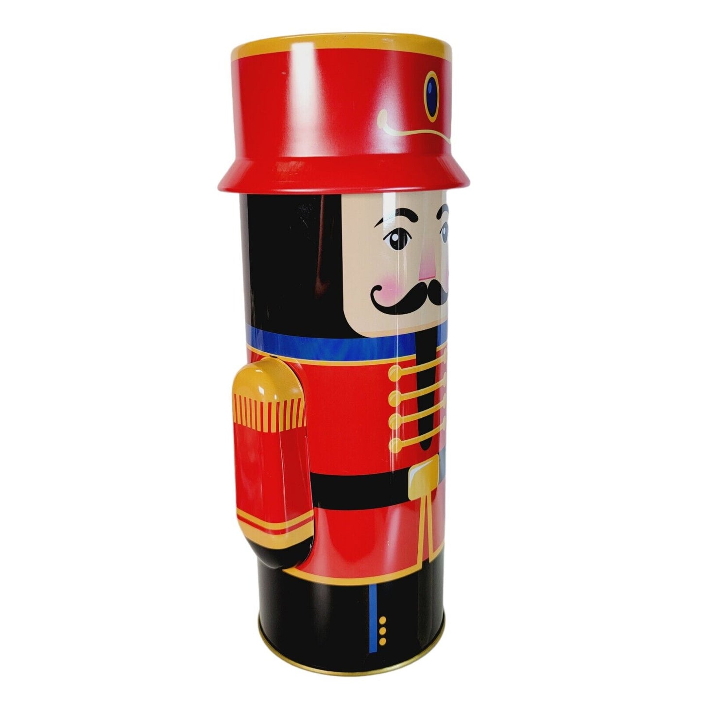 Christmas Holiday Nutcracker Tin, Toy Soldier (Empty) Tin, 9.5" H