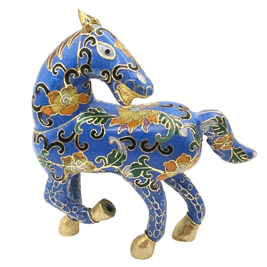 Vintage Cloisonne Horse Figurine Franklin Mint 1991 without Base
