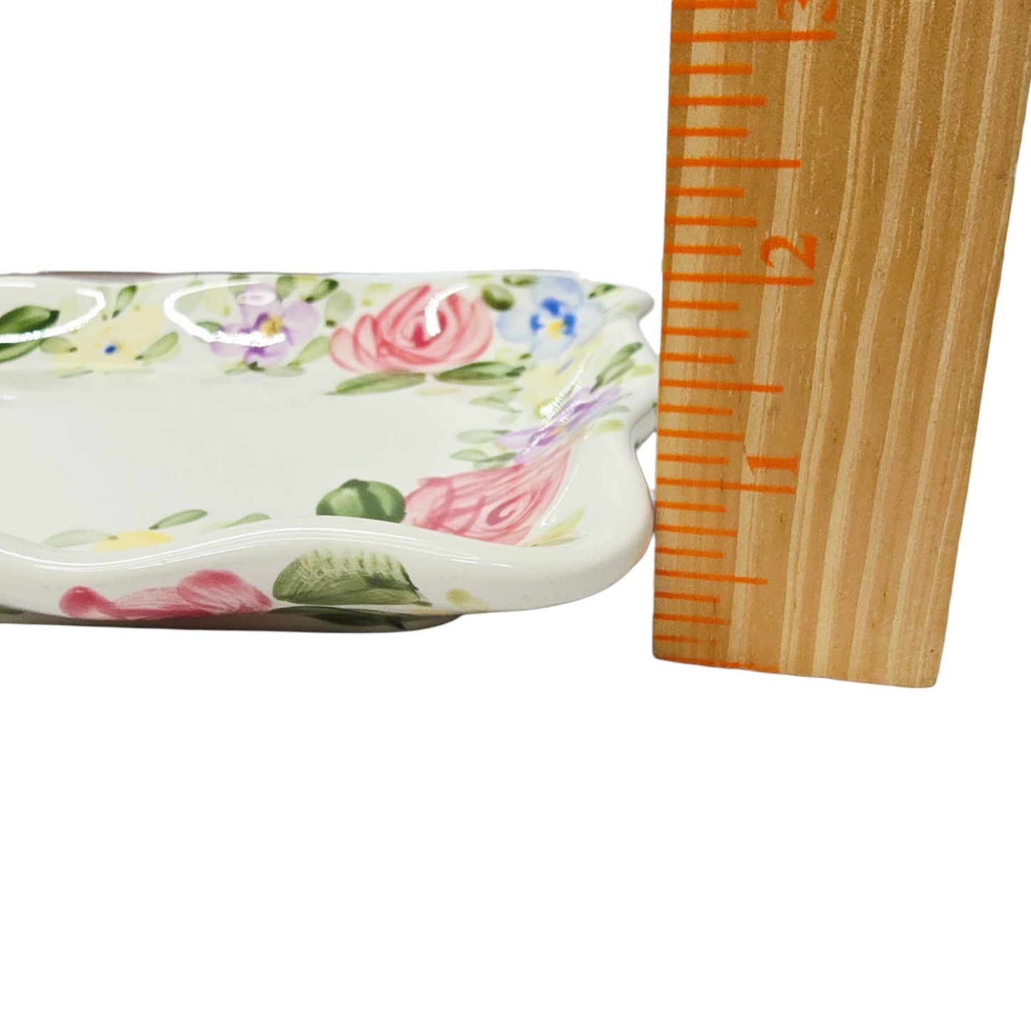 Tabletops Unlimited English Garden Don Swanson Rectangular Tray Platter READ