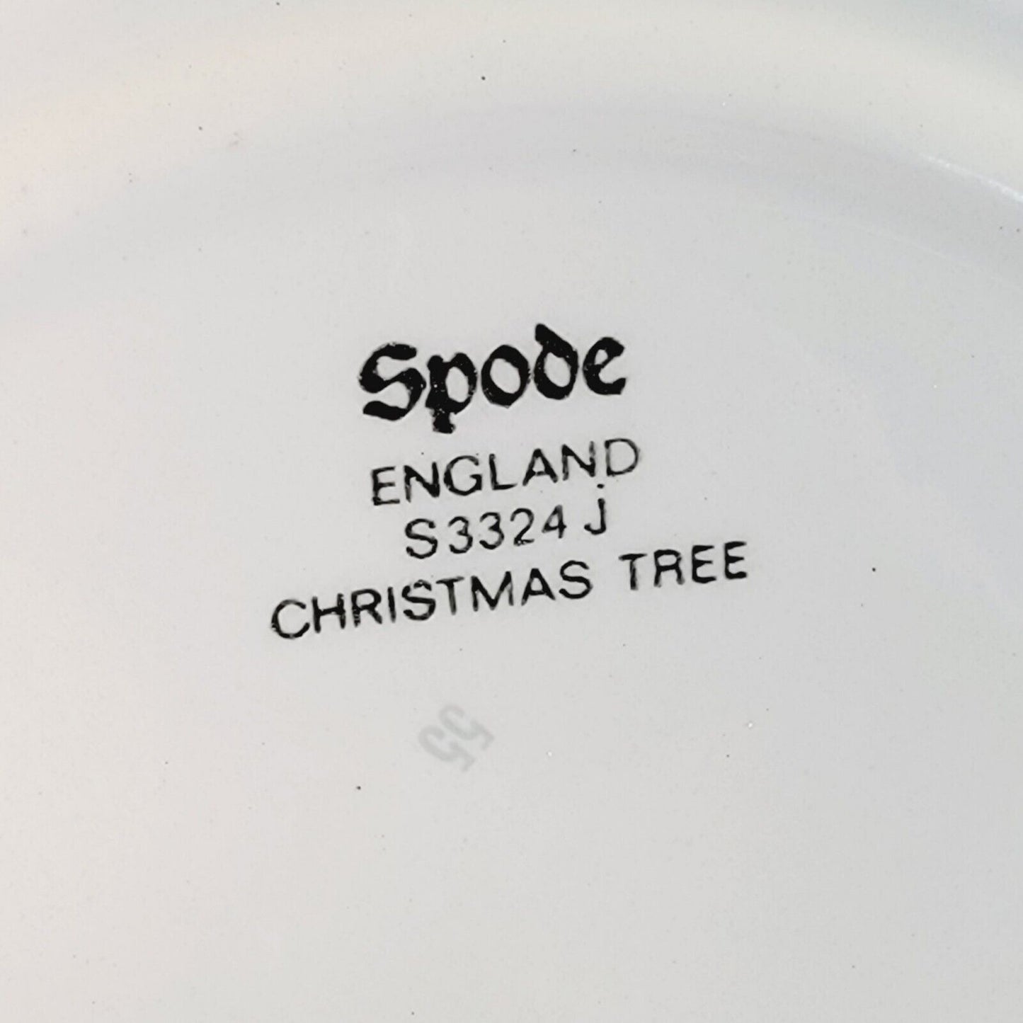 Vintage Spode England Christmas Tree Holiday Set: Plate, Cup & Saucer S3324 M