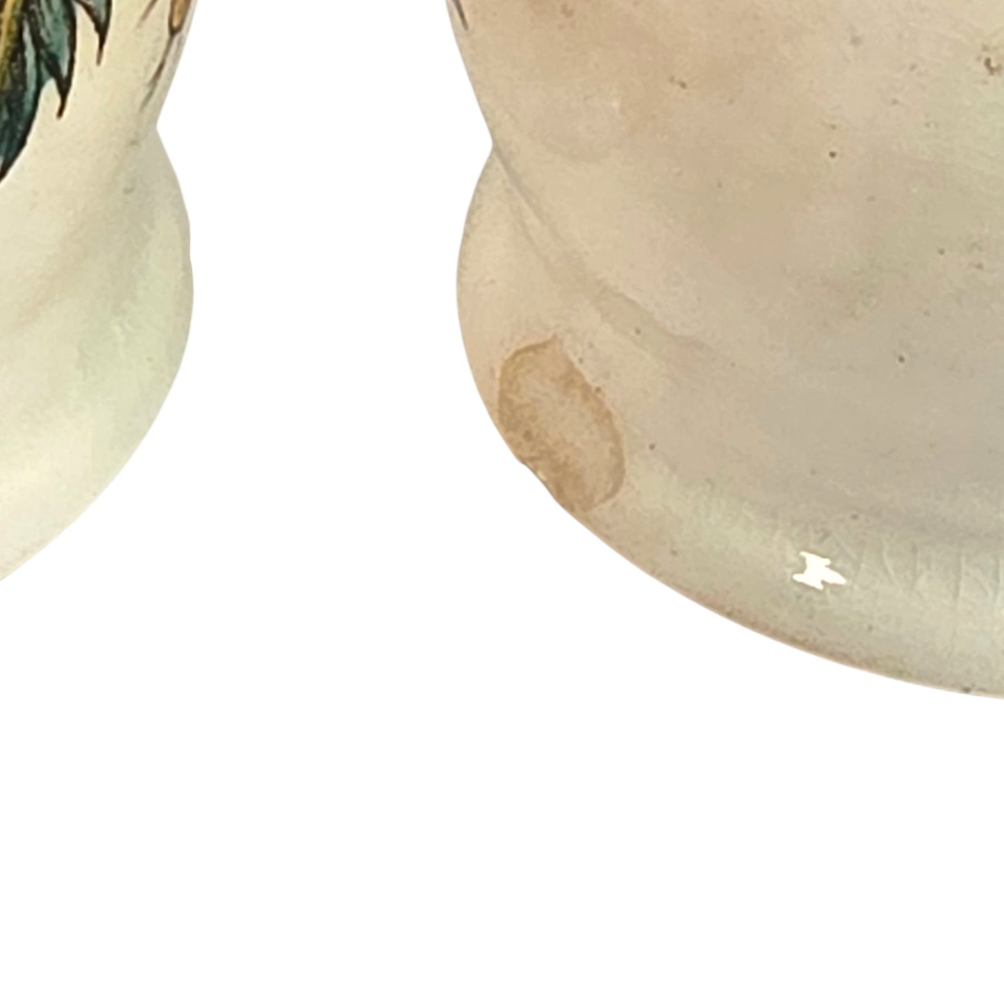 Spode England Reynolds Fruit Salt Pepper Shakers Vtg 1972 MME Gilder Mark FLAW