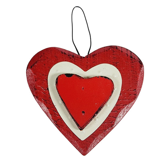 Wooden Heart Door Hanger, Hanging Heart Decor