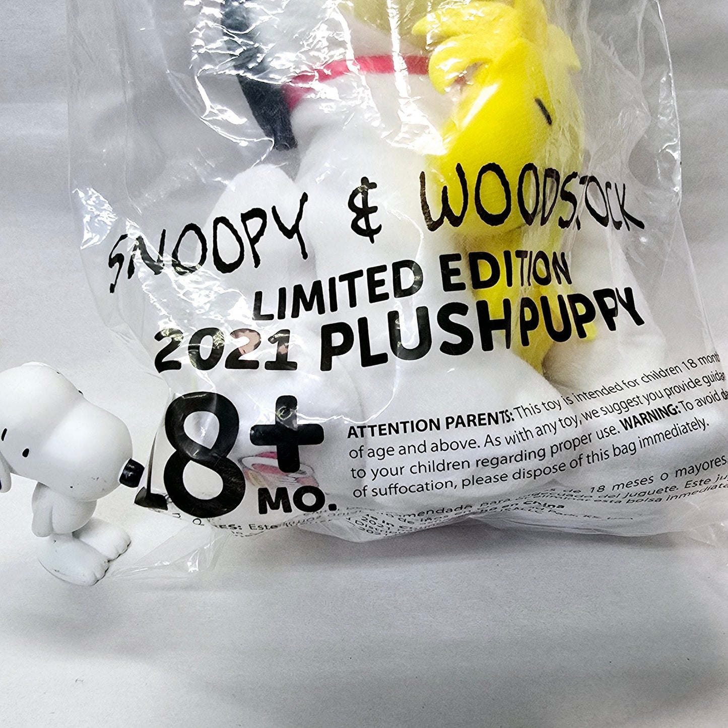 Raising Canes Peanuts Snoopy Woodstock Yellow Dog 2021 Plush Stuffed Toy NEW Plus Figurine