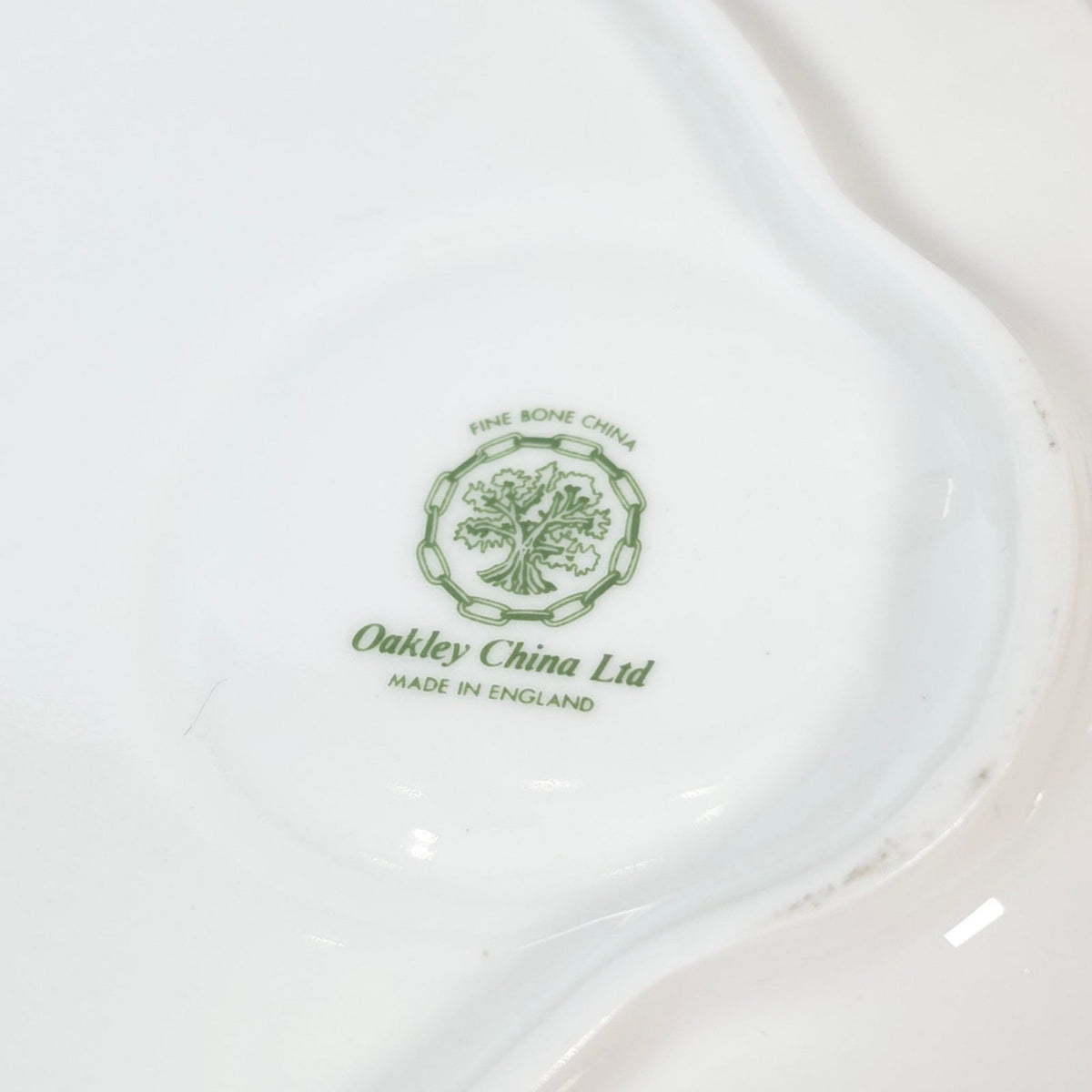 Vintage Oakley England Fine Bone China Floral Tennis Set Cup Snack Plate