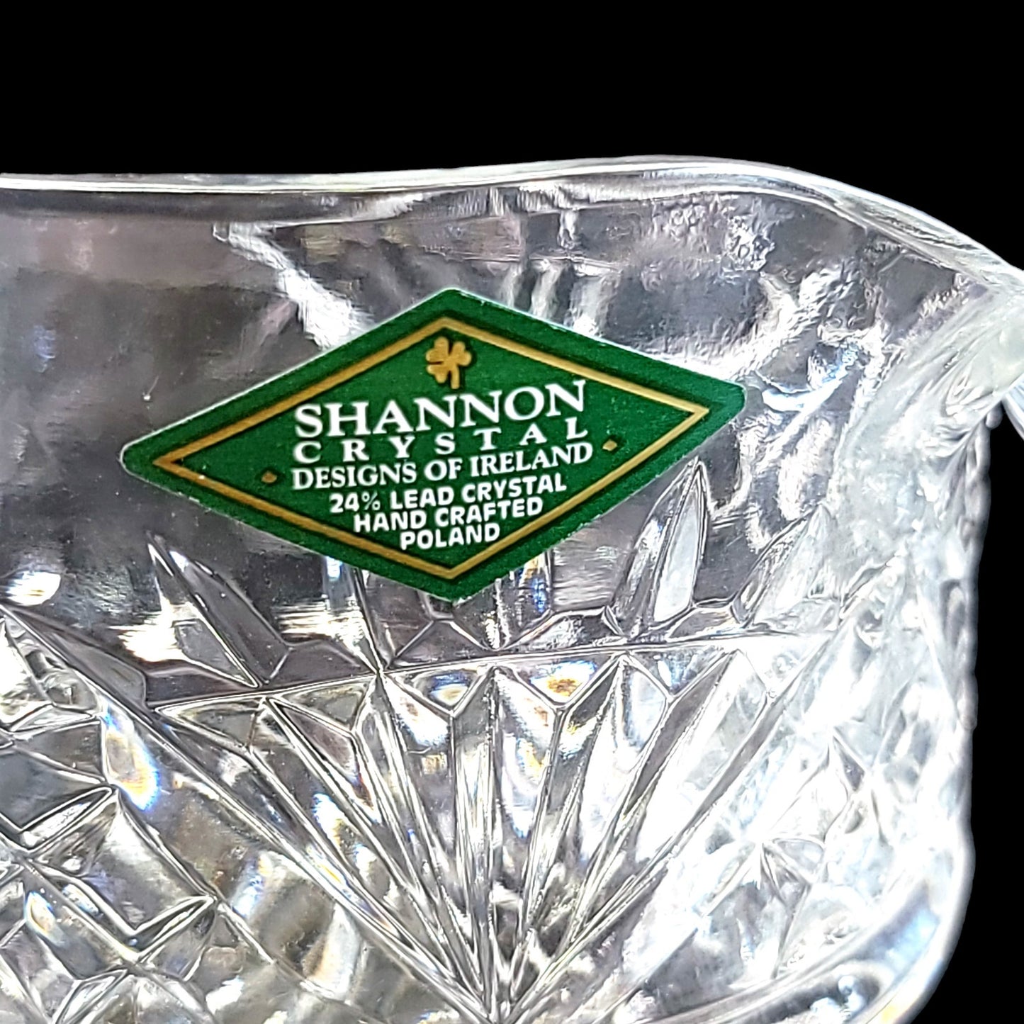 Shannon Crystal Stackable Creamer & Sugar with Lid, Irish Design Crafted in Poland, Cut Design