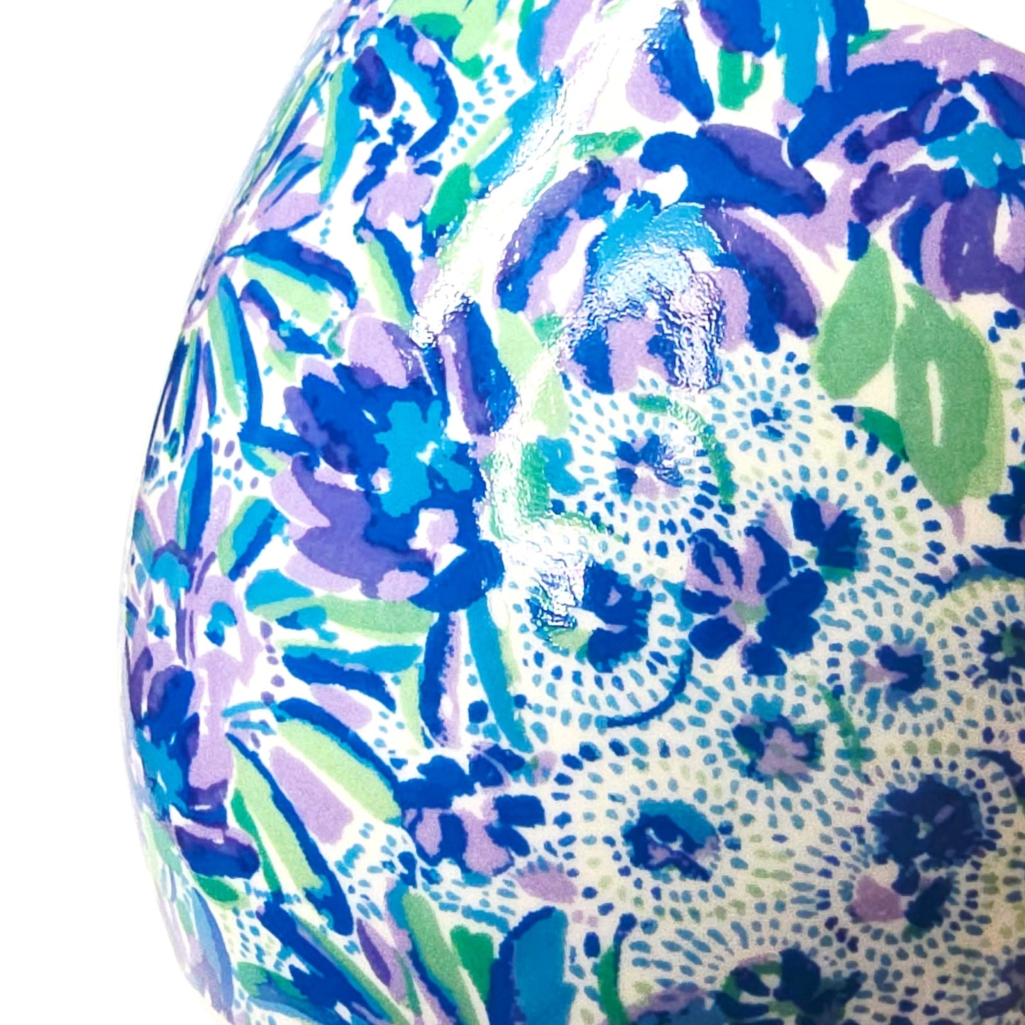 Lilly Pulitzer Coffee Mugs Set Blue Floral Gold Handle XX Lilly Hidden Animal