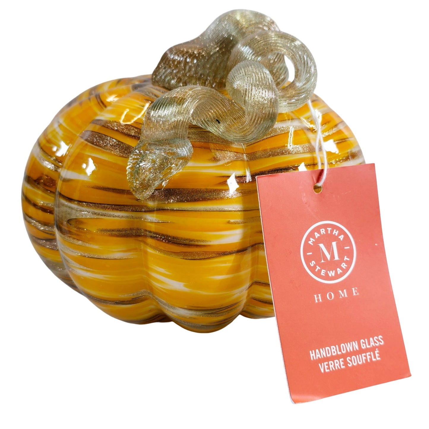 Home Martha Stewart Soft Green Hand Blown Glass Pumpkin