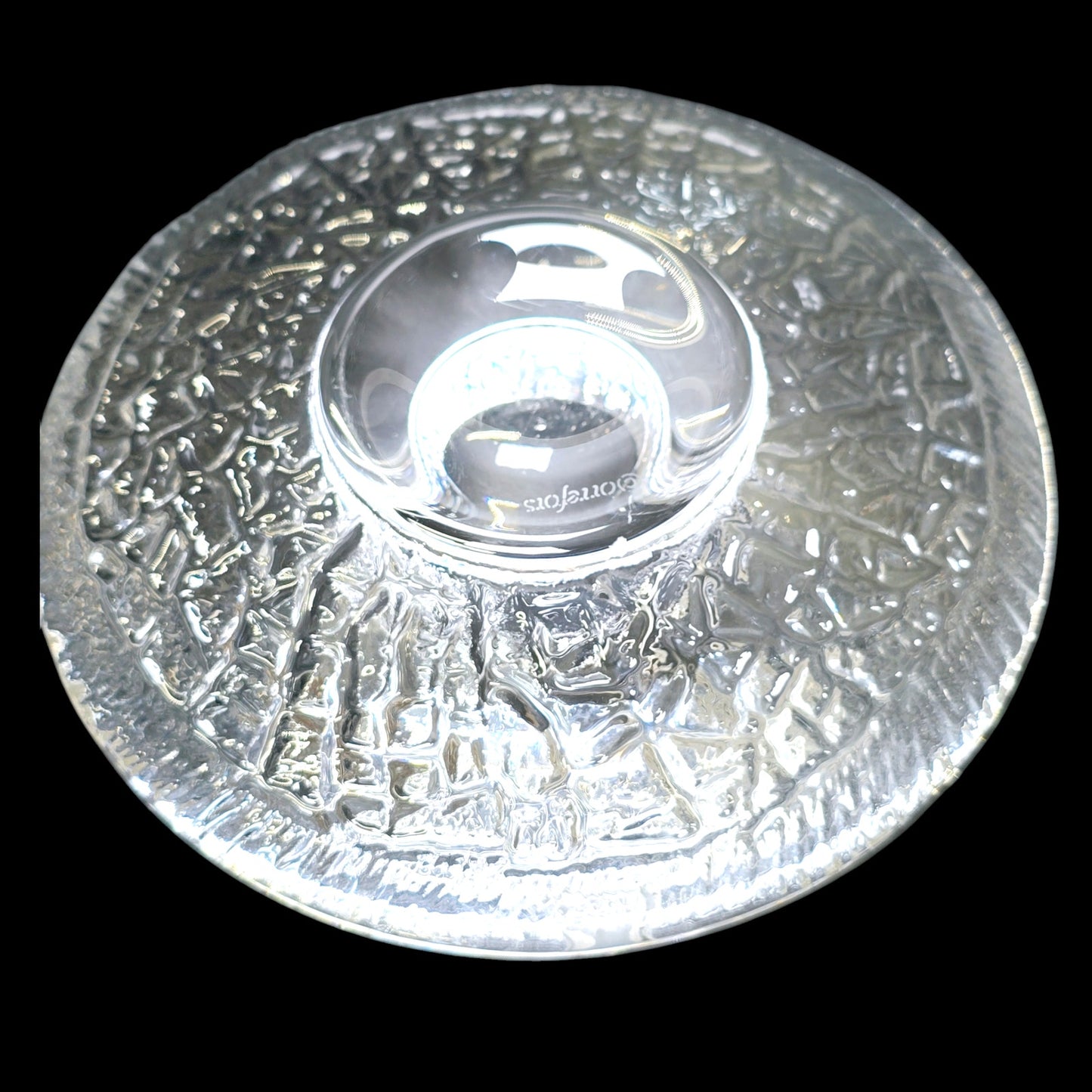 Orrefors Crystal Discus Votive Candle Holder