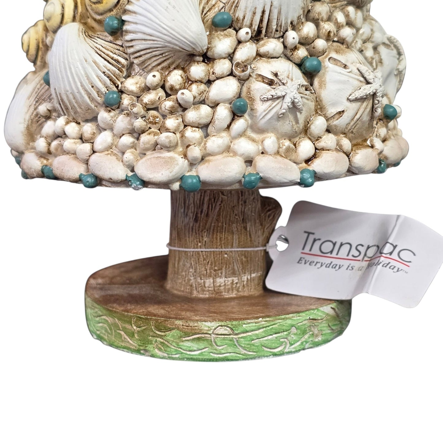Handcrafted Seaside Christmas Tree - Seashell Themed Coastal Holiday 10" H