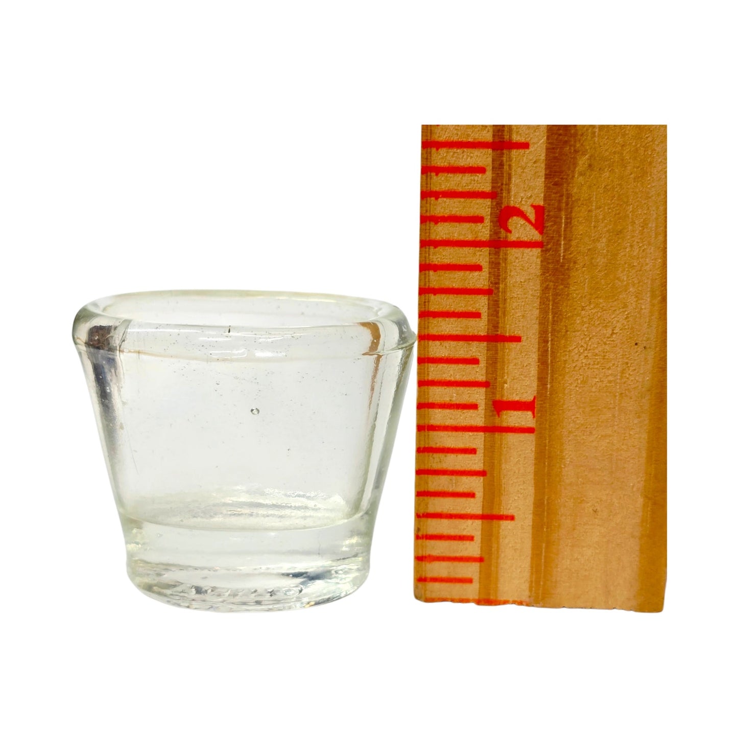 Vintage Flents Thick Glass Eye Wash Cup Miniature Catchall Matchstick Holder