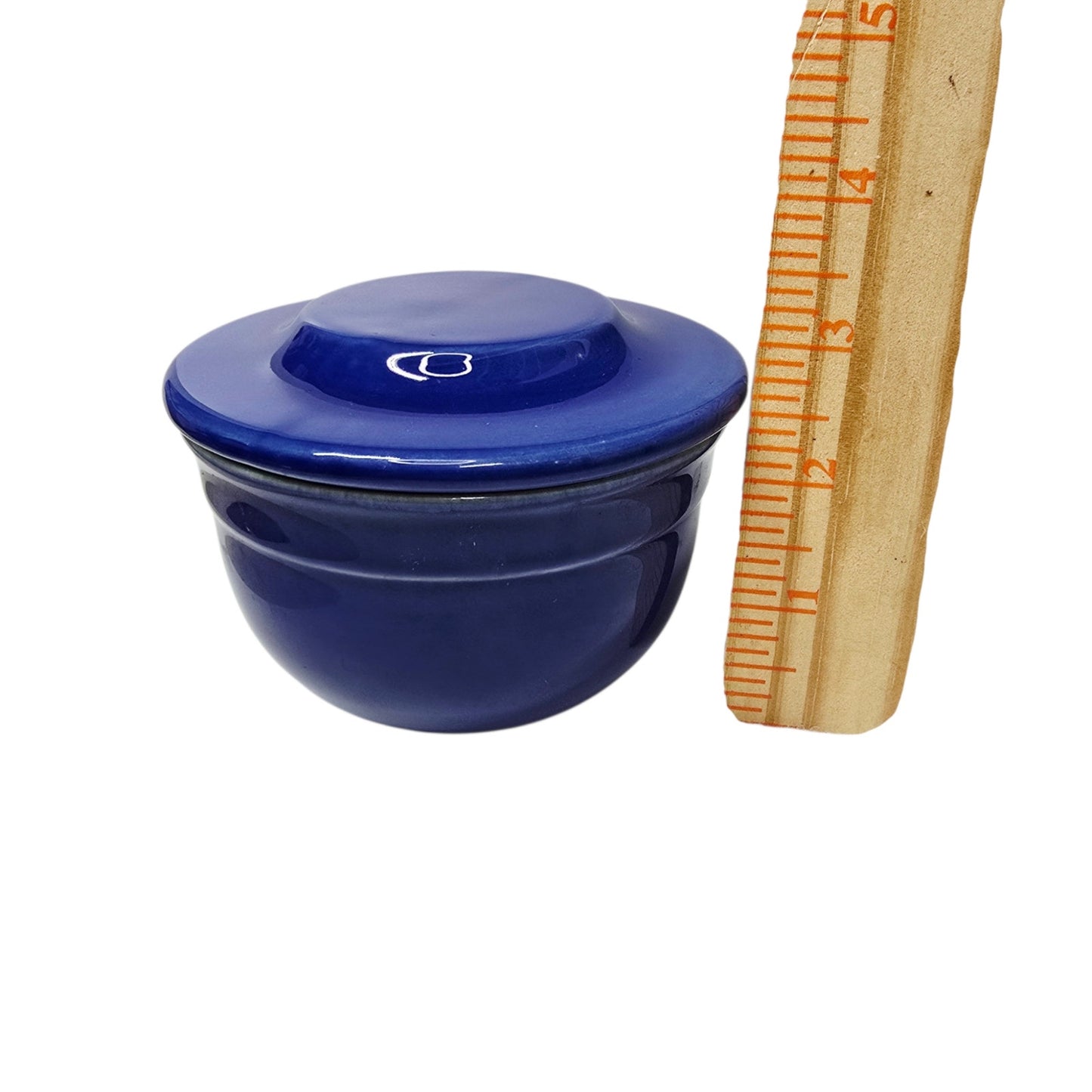 Emile Henry France Blue Ceramic Butter Bell Crock Lidded Dish Pot Stoneware