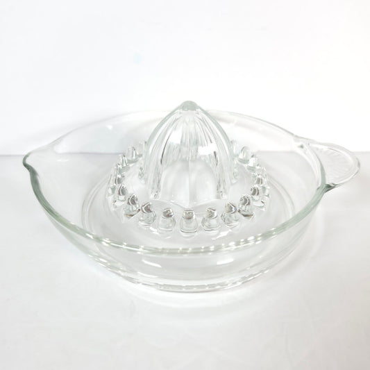 Italian Clear Glass Citrus Juicer Reamer Lemon Orange Squeezer with Spout