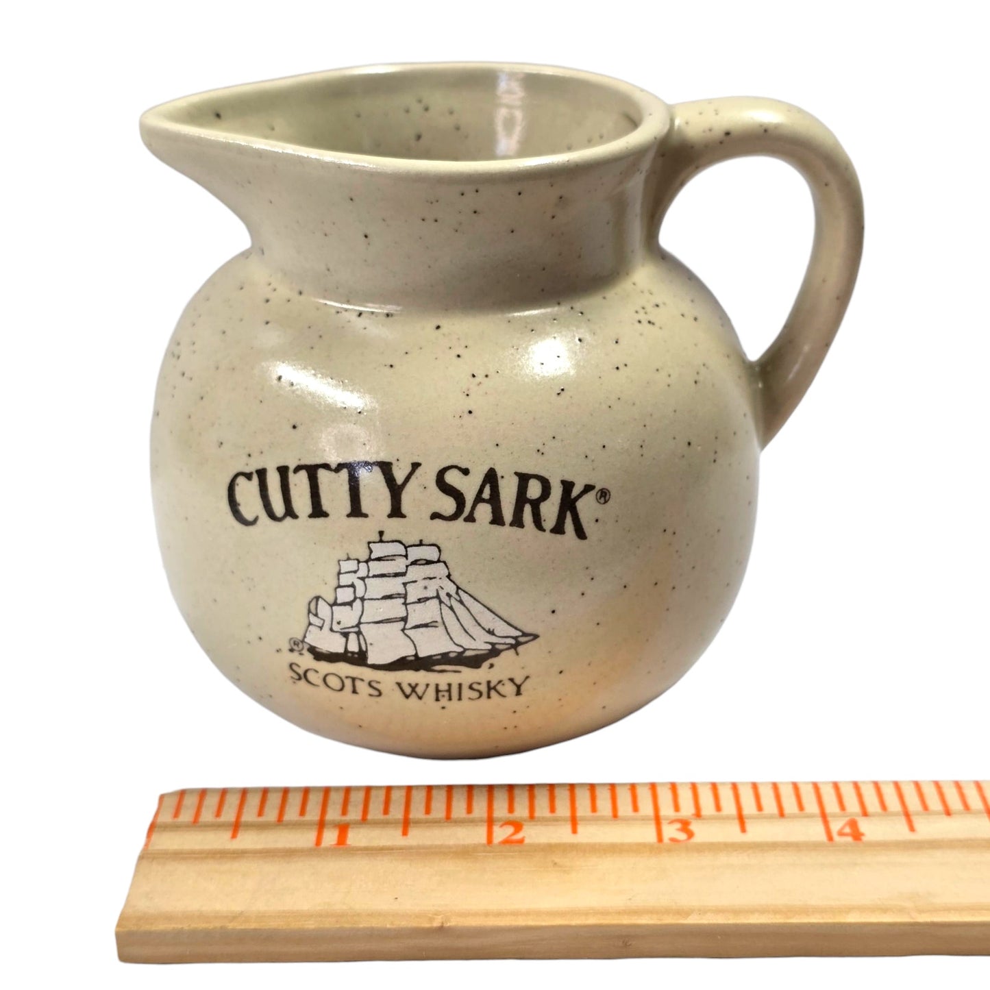 Cutty Sark Scots Whisky Ceramic Water Pitcher Vintage Barware Pub Jug