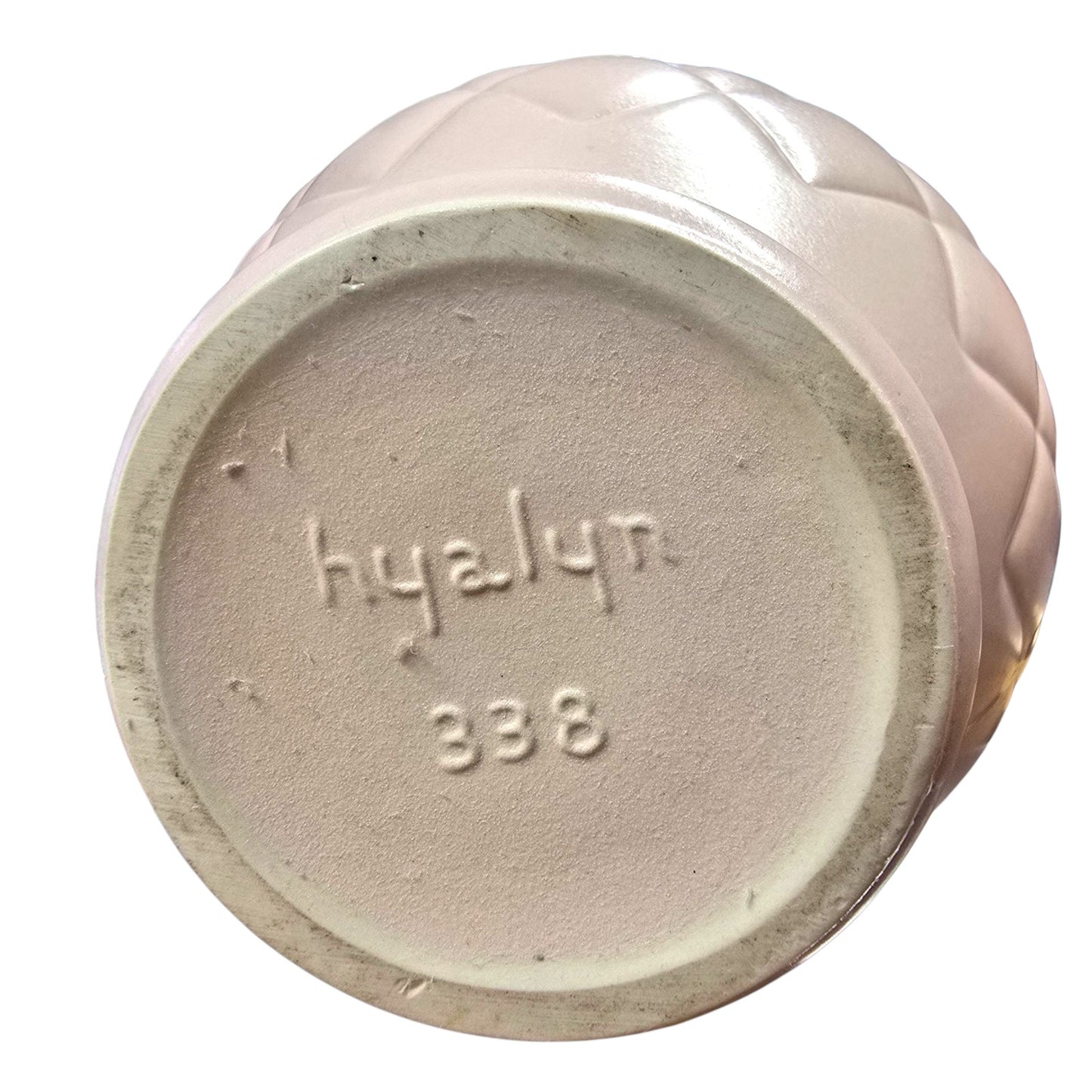 (For Customer) Hyalyn Pottery Pale Pink Matte Vase Quilted Diamond MCM Hollywood Regency USA
