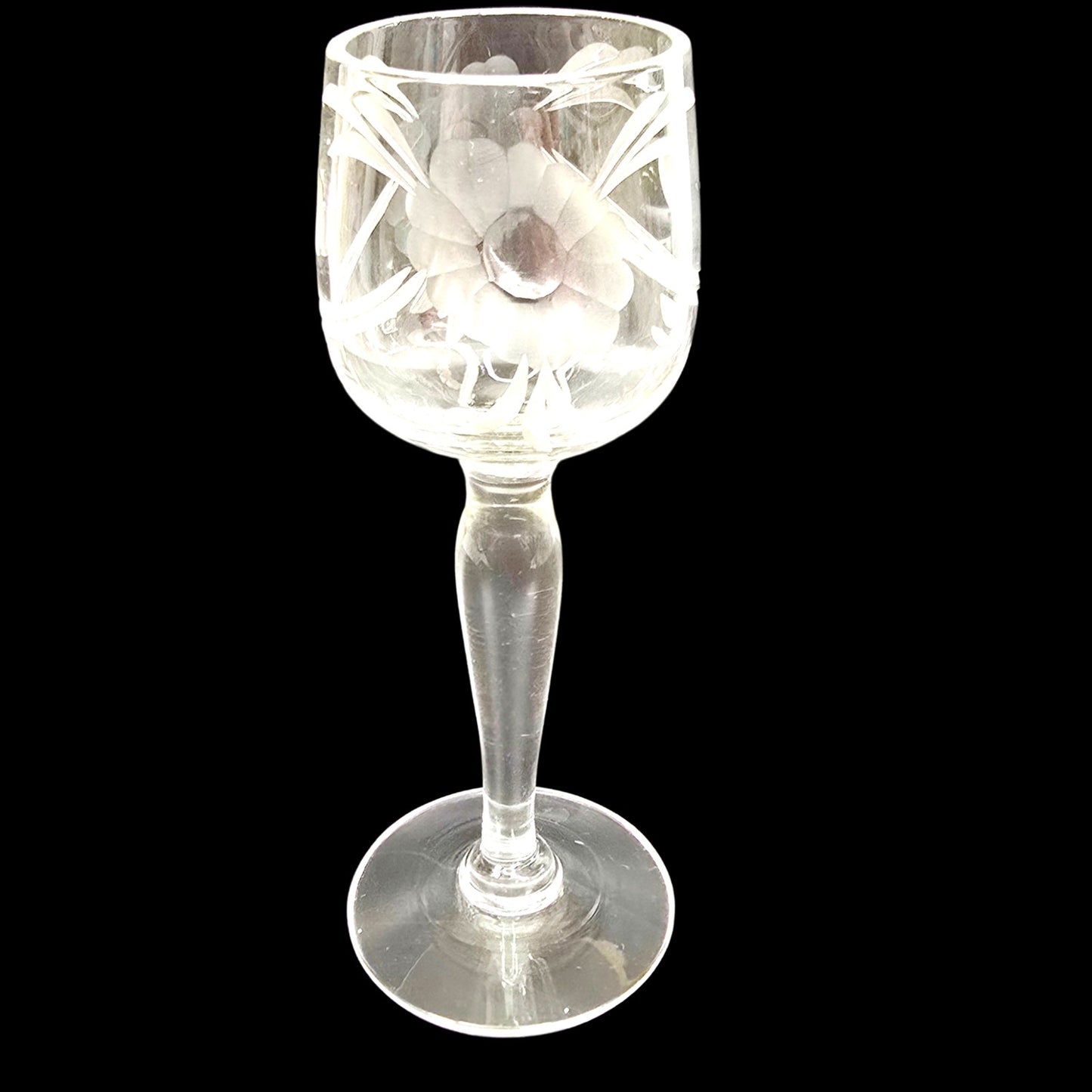 Trio of Petite Vtg Cordial Glasses Mismatched Minitature Liqueur Glass Set Read