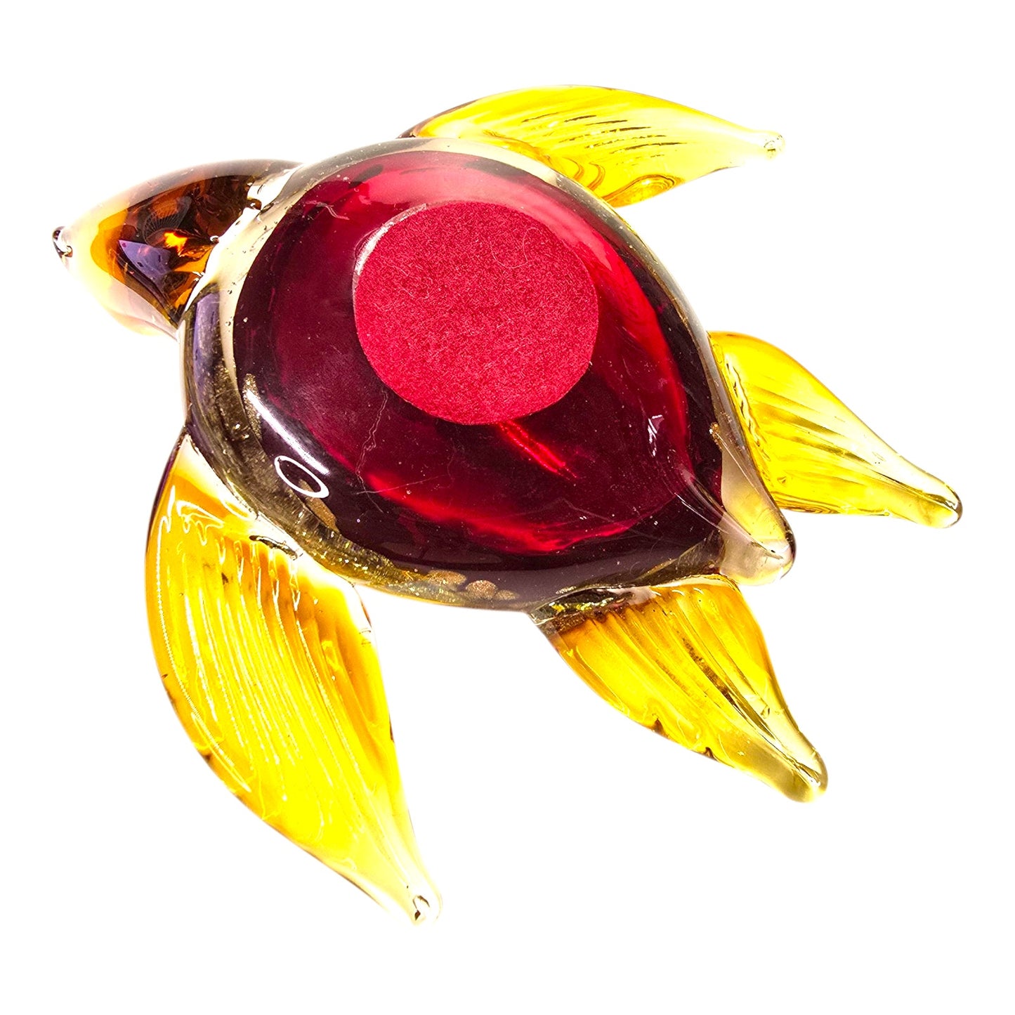 Vtg Art Glass Sea Turtle Figurine Red Amber Gold Aventurine Style 7.5"