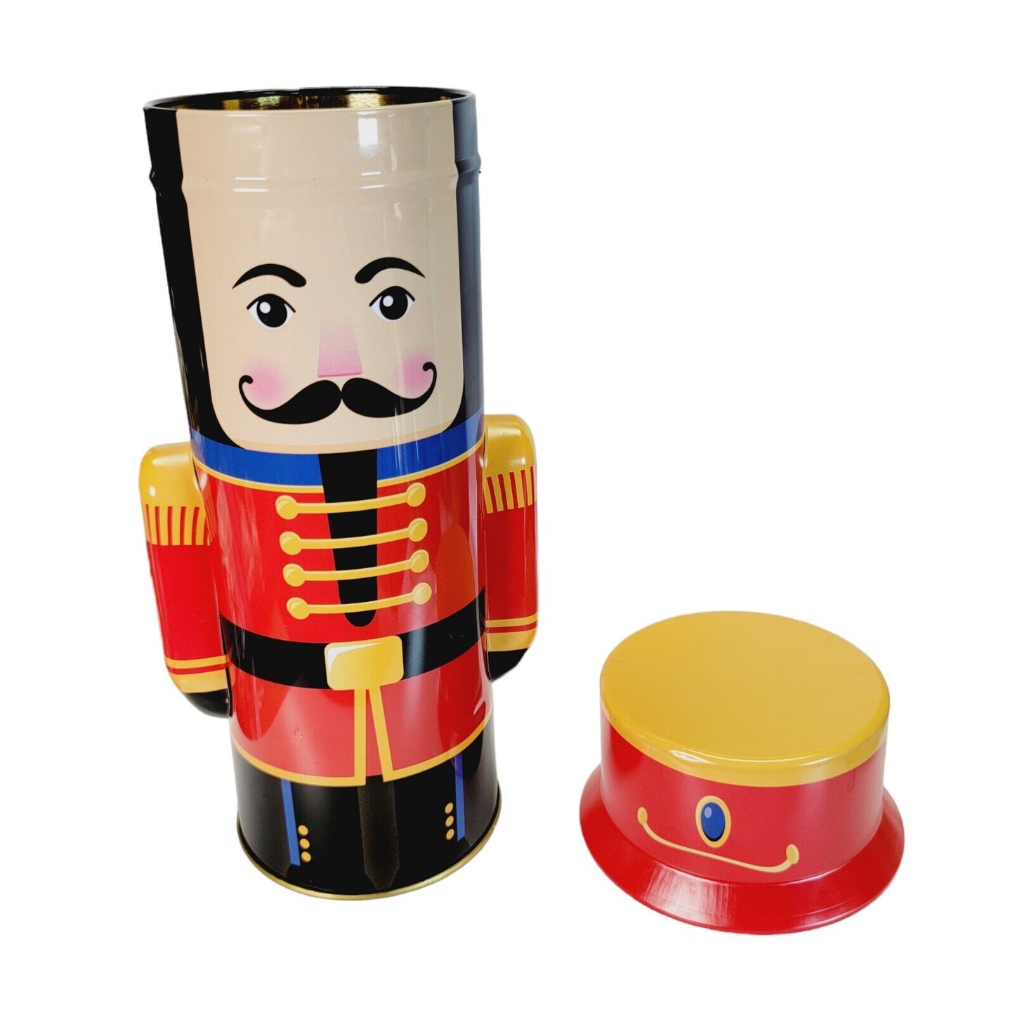 Christmas Holiday Nutcracker Tin, Toy Soldier (Empty) Tin, 9.5" H