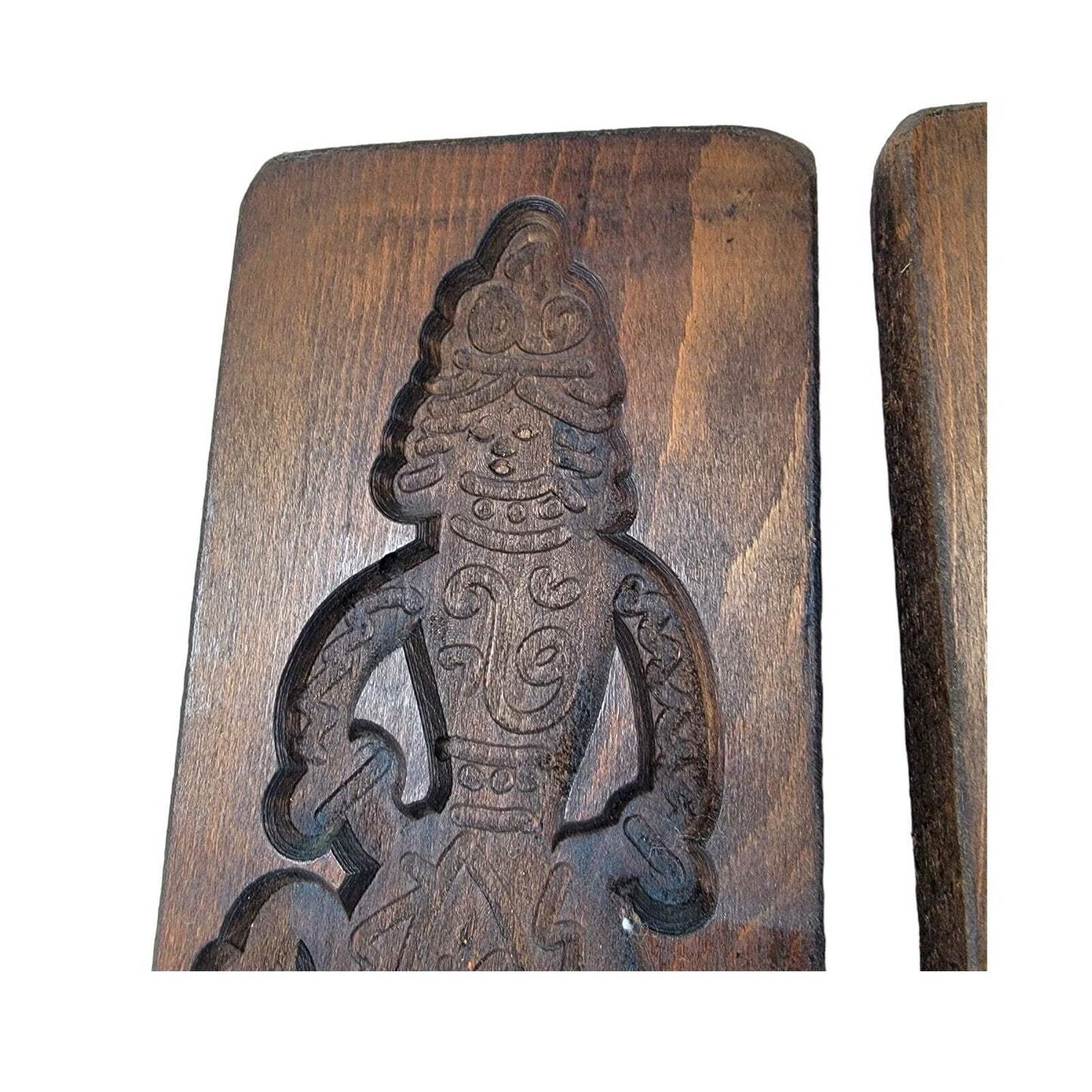 Antique Dutch Wooden Cookie Molds Set of 2, Cookie Mold Wall Decor, Rustic Decor