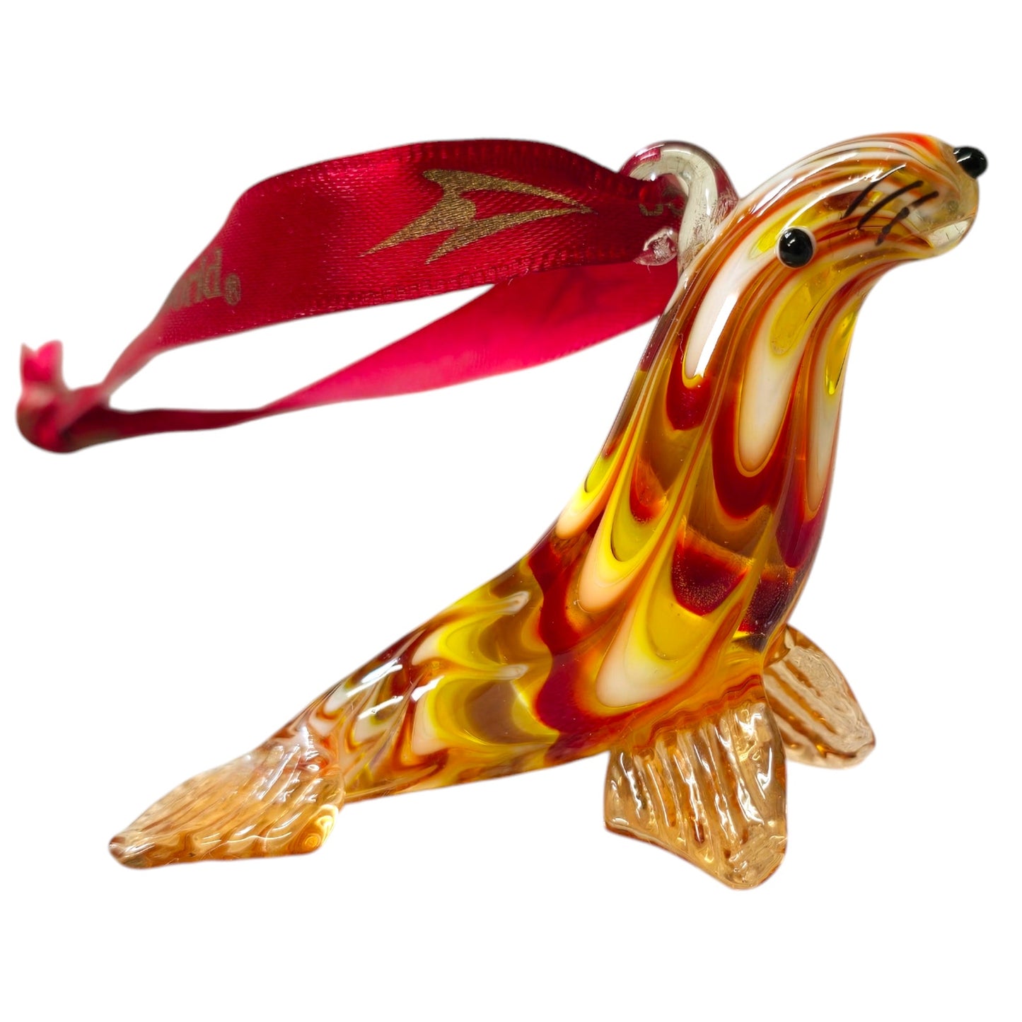 SeaWorld Passholders Glass Seal Ornament Multi Color