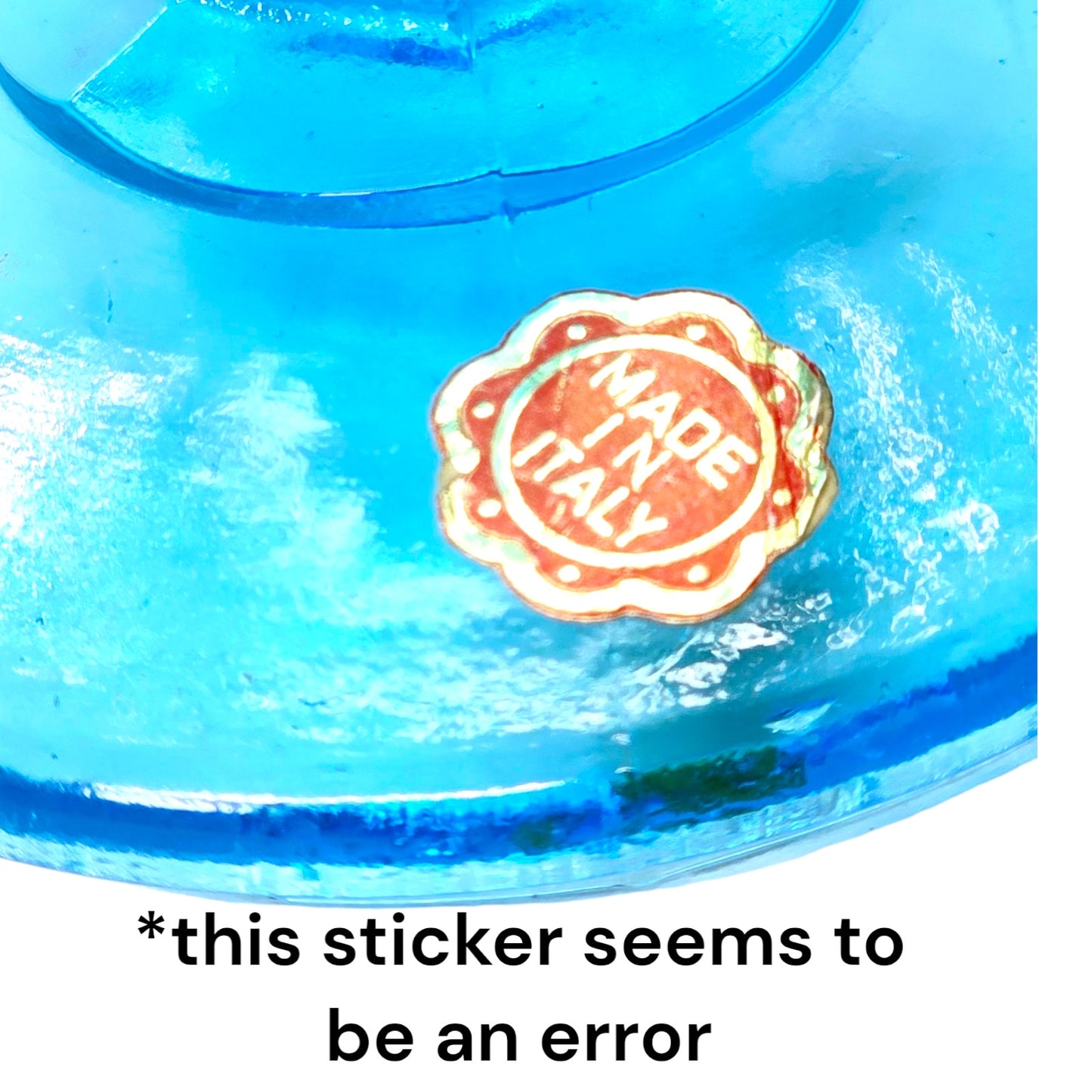 AS IS Fenton Blue Ruffled Pedestal Compote Coin Dot Candy Dish Glows Manganese