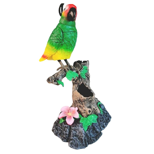 Chatty Patty Electronic Talking Parakeet Bird Pencil Pen Holder NIB, Talks, Whistles Lights Up 9.5"