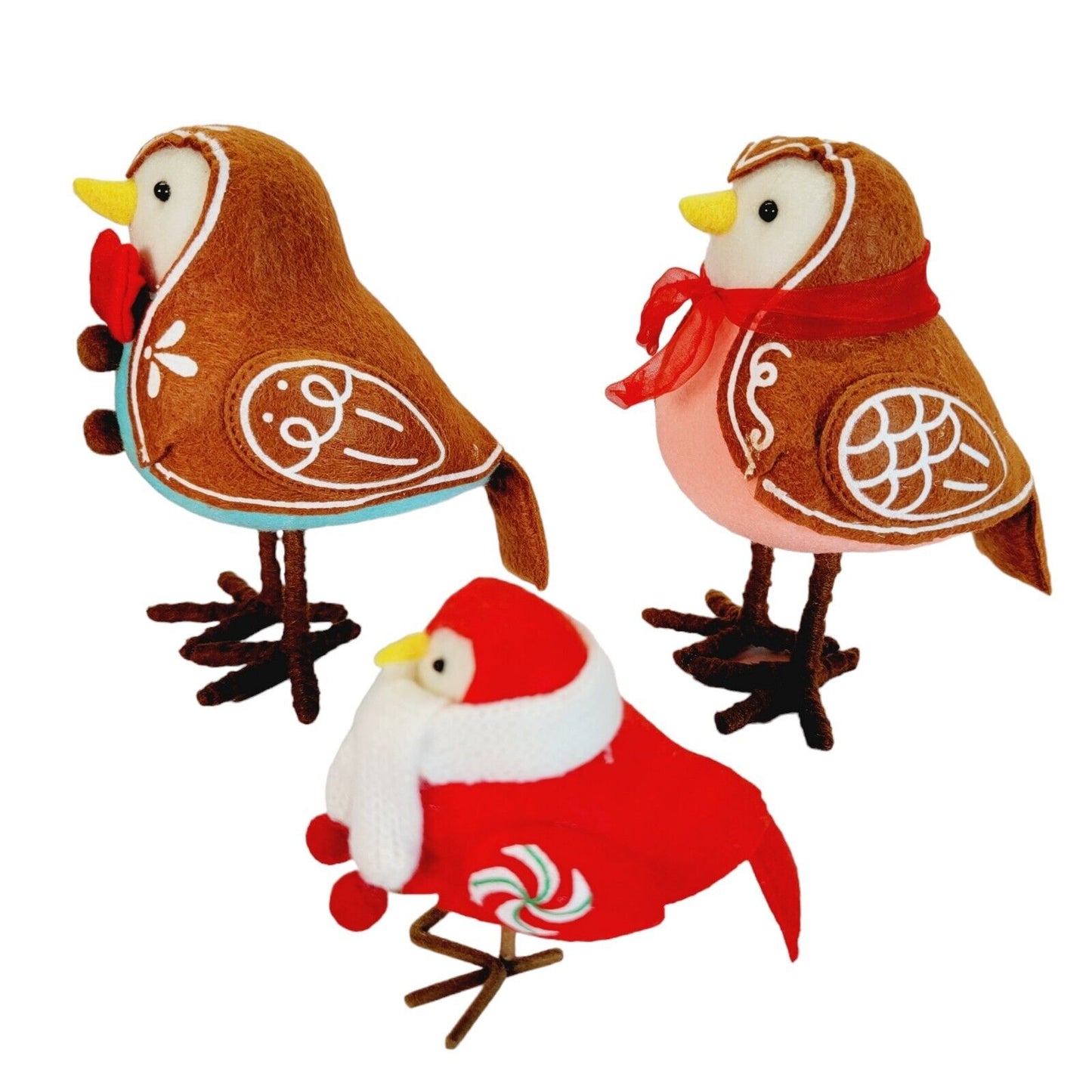 Target Wondershop Featherly Friends Gingerbread House Birds 4pc Set 2023 Christmas NEW