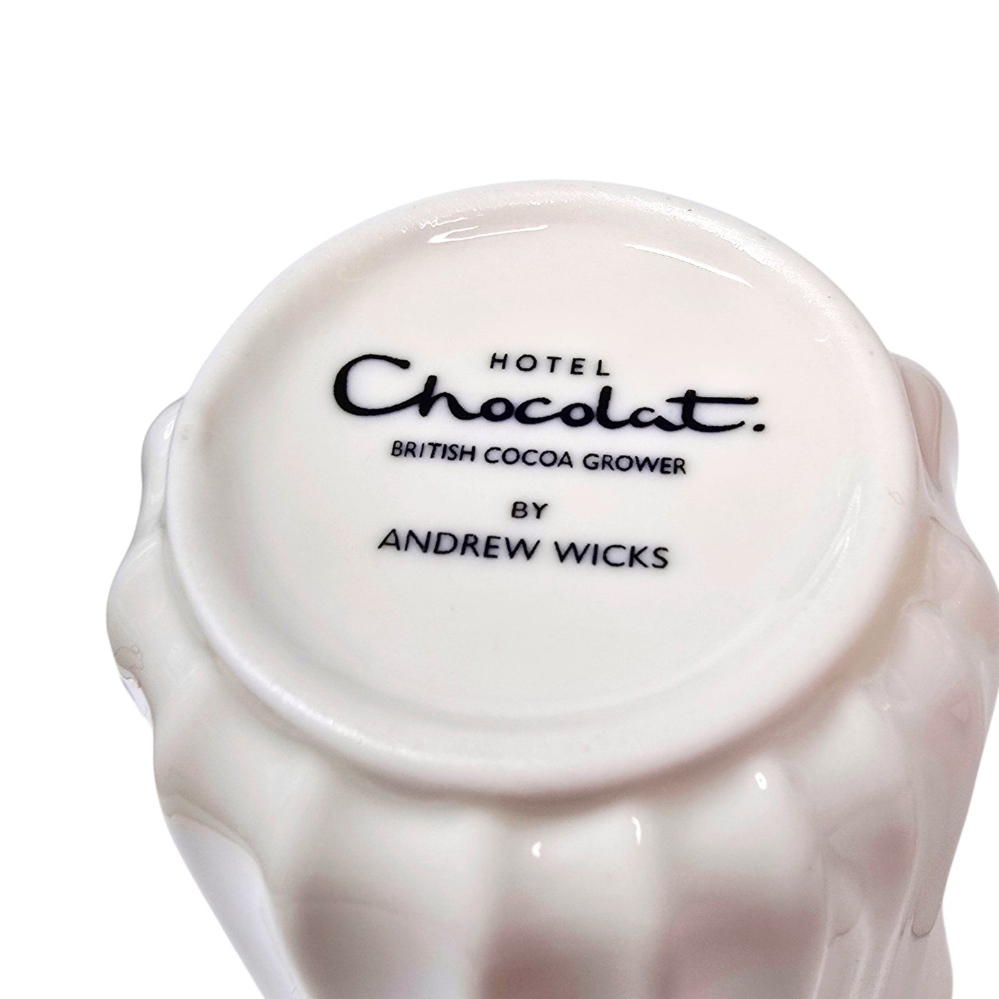 Hotel Chocolat White Cups Set 2 Andrew Wicks Handleless Cocoa Mugs Modern