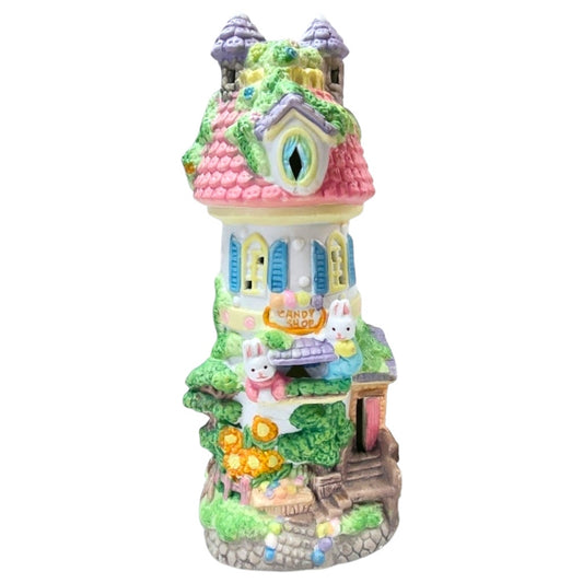 Vintage Cottontale Cottages 8" Light-Up Candy Shop Hand Painted Easter Village