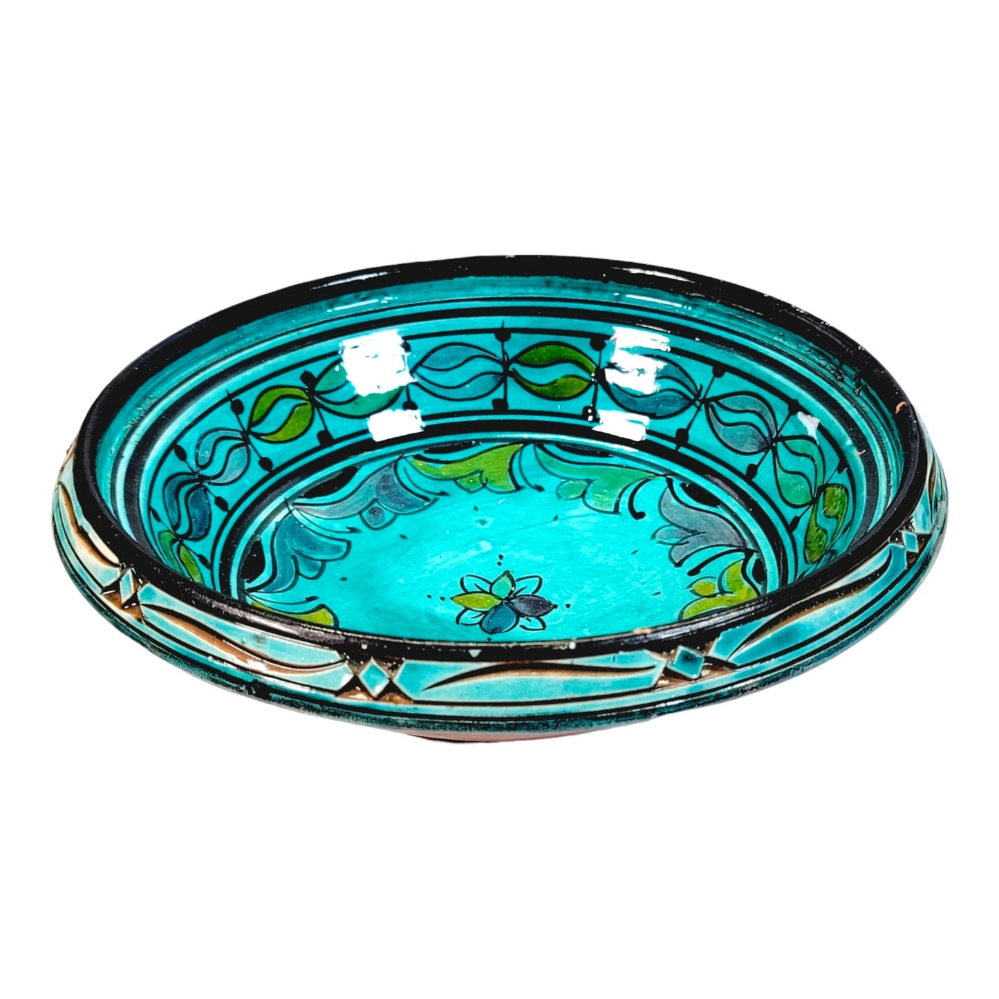 Turquiose Glazed Decorative Ceramic Bowl