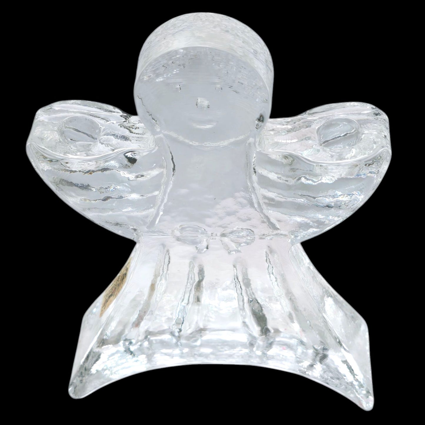 Vtg Glass Angel Candle Holder W. Germany BelMondo Glasdesign Georgshutte 1985