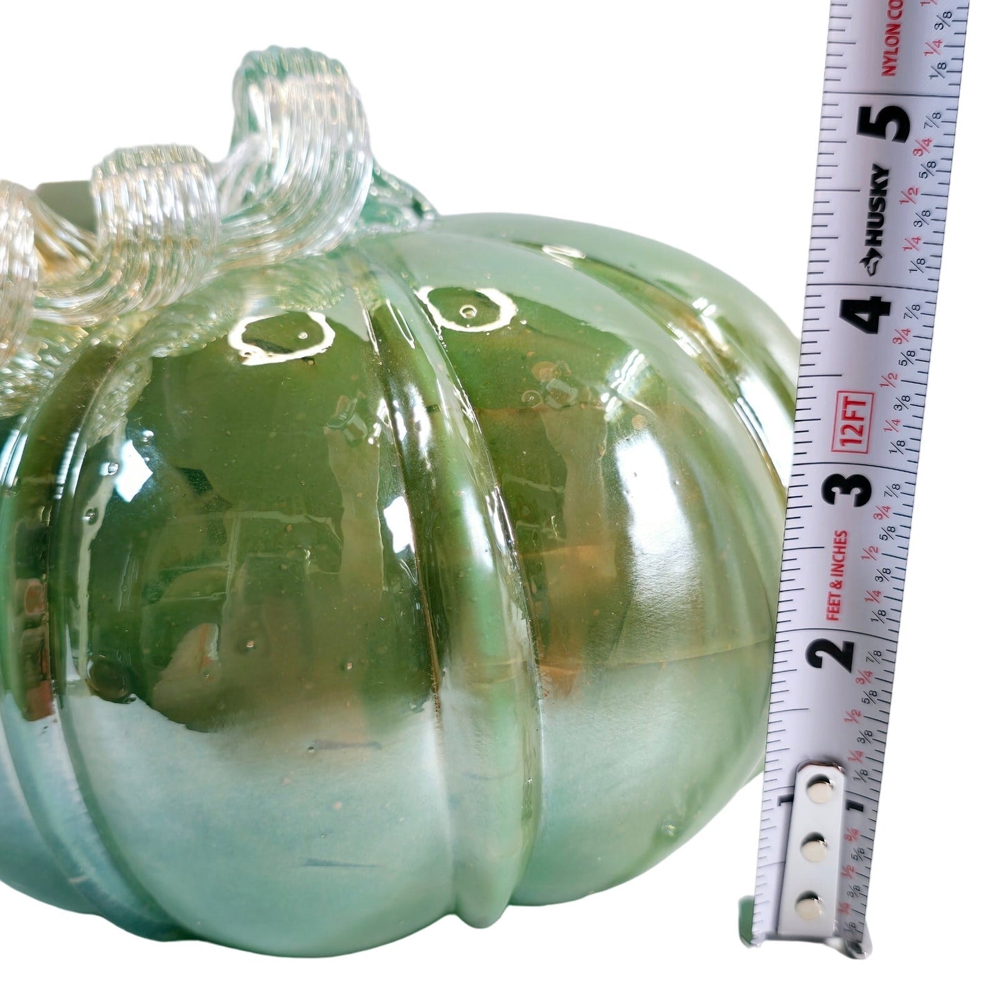 Home Martha Stewart Soft Green Hand Blown Glass Pumpkin