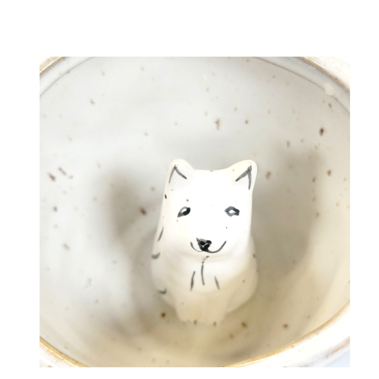 Urban Outfitters Peekaboo Dog Mug Ceramic Floral Flowers Coffee Tea Stoneware