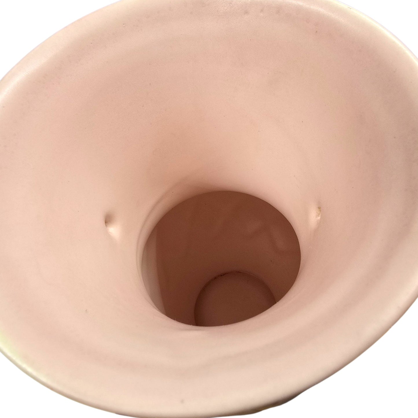 (For Customer) Hyalyn Pottery Pale Pink Matte Vase Quilted Diamond MCM Hollywood Regency USA