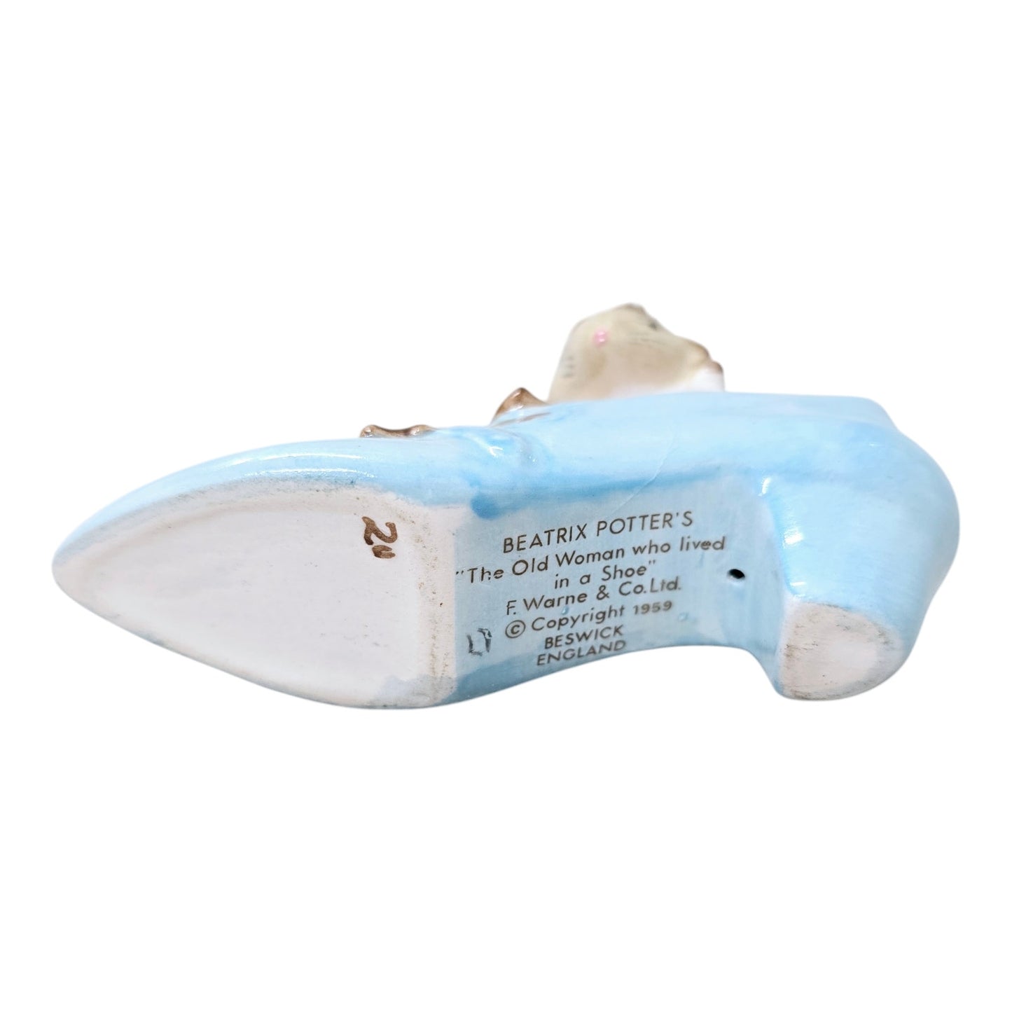 Beswick Beatrix Potter The Old Woman Who Lived In A Shoe Mouse Figurine